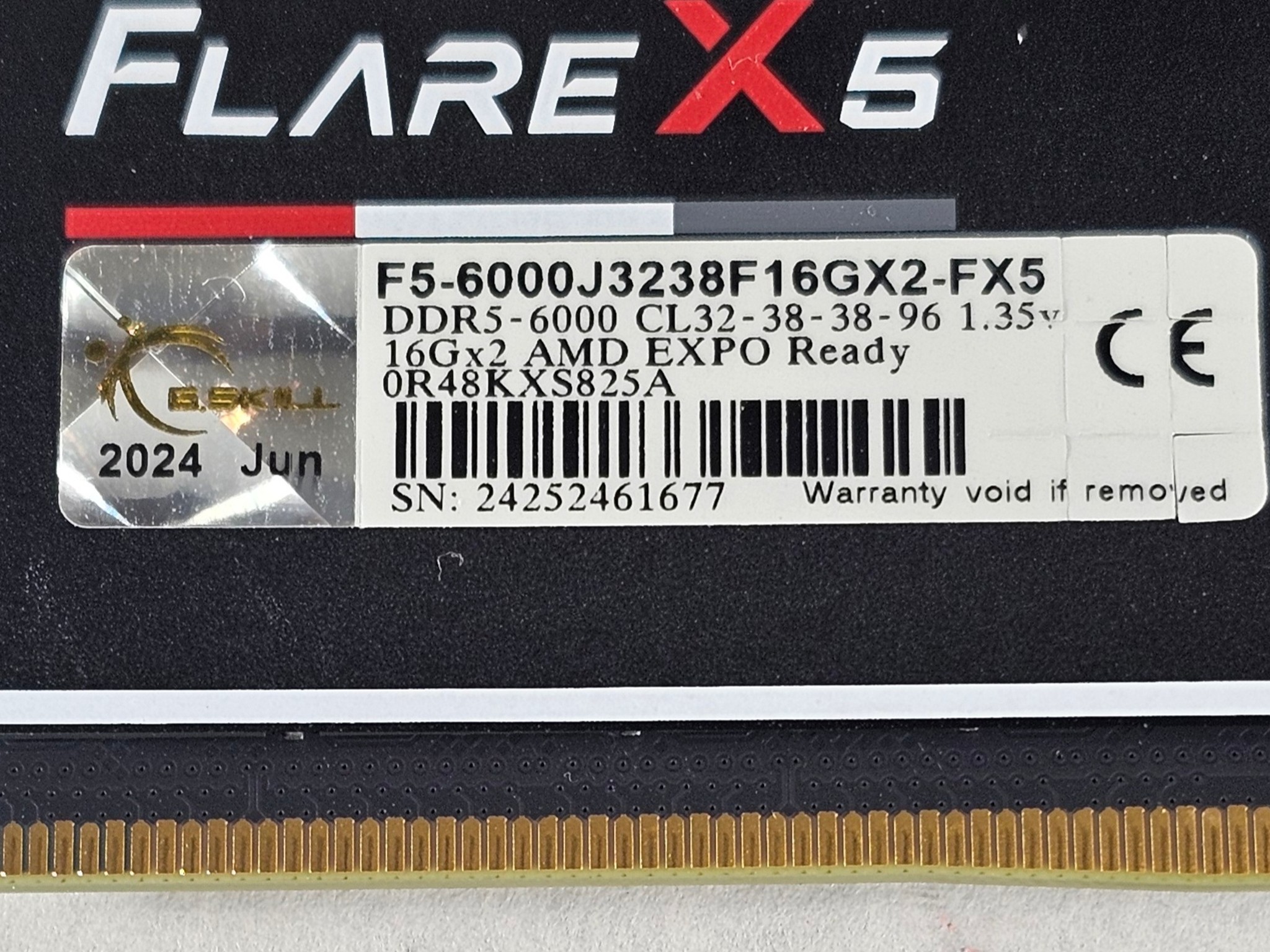 32GB DDR5 (2x16GB) CL32 6000MT/s G.Skill Flare X5