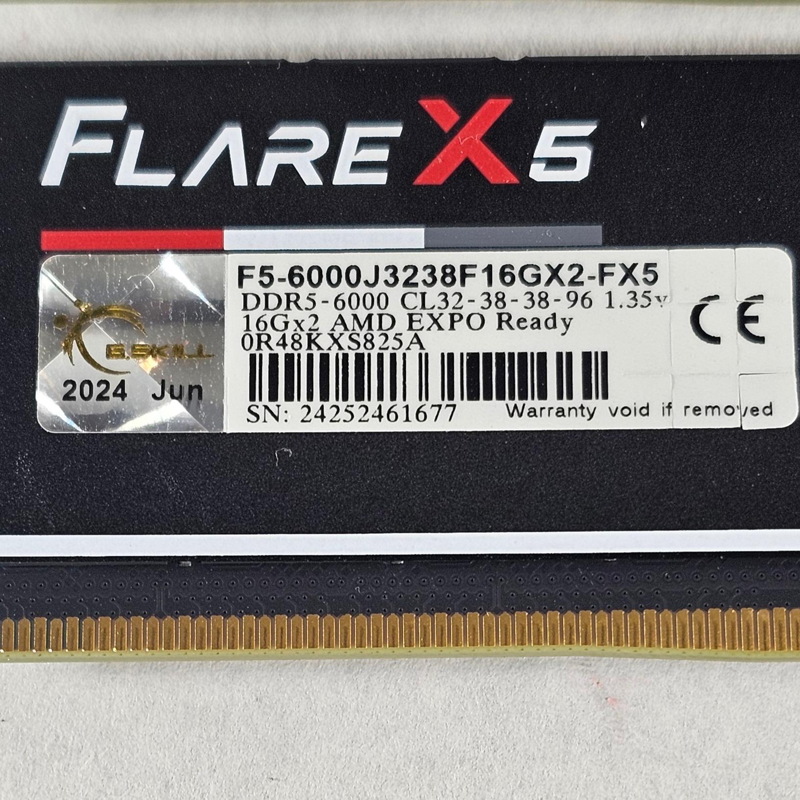 32GB DDR5 (2x16GB) CL32 6000MT/s G.Skill Flare X5