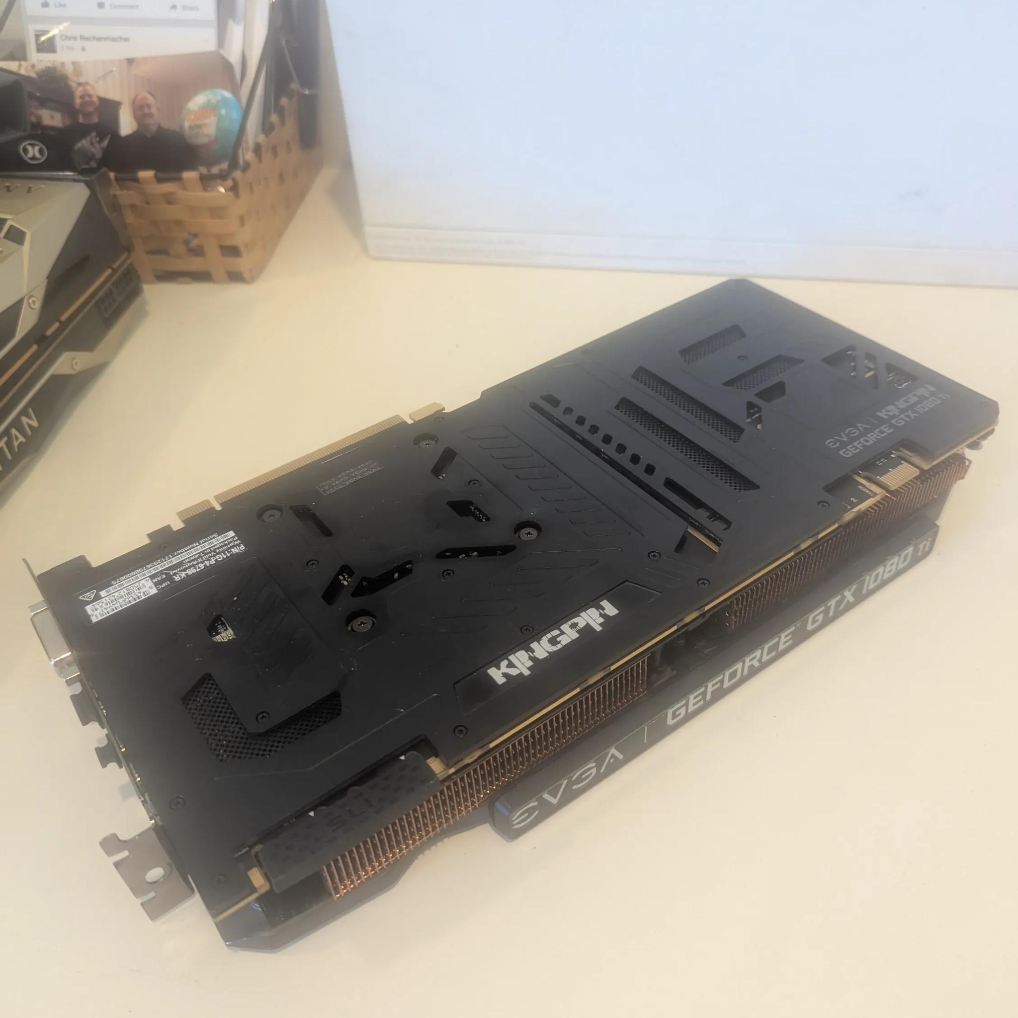 EVGA GEFORCE GTX 1080Ti installed once never used.