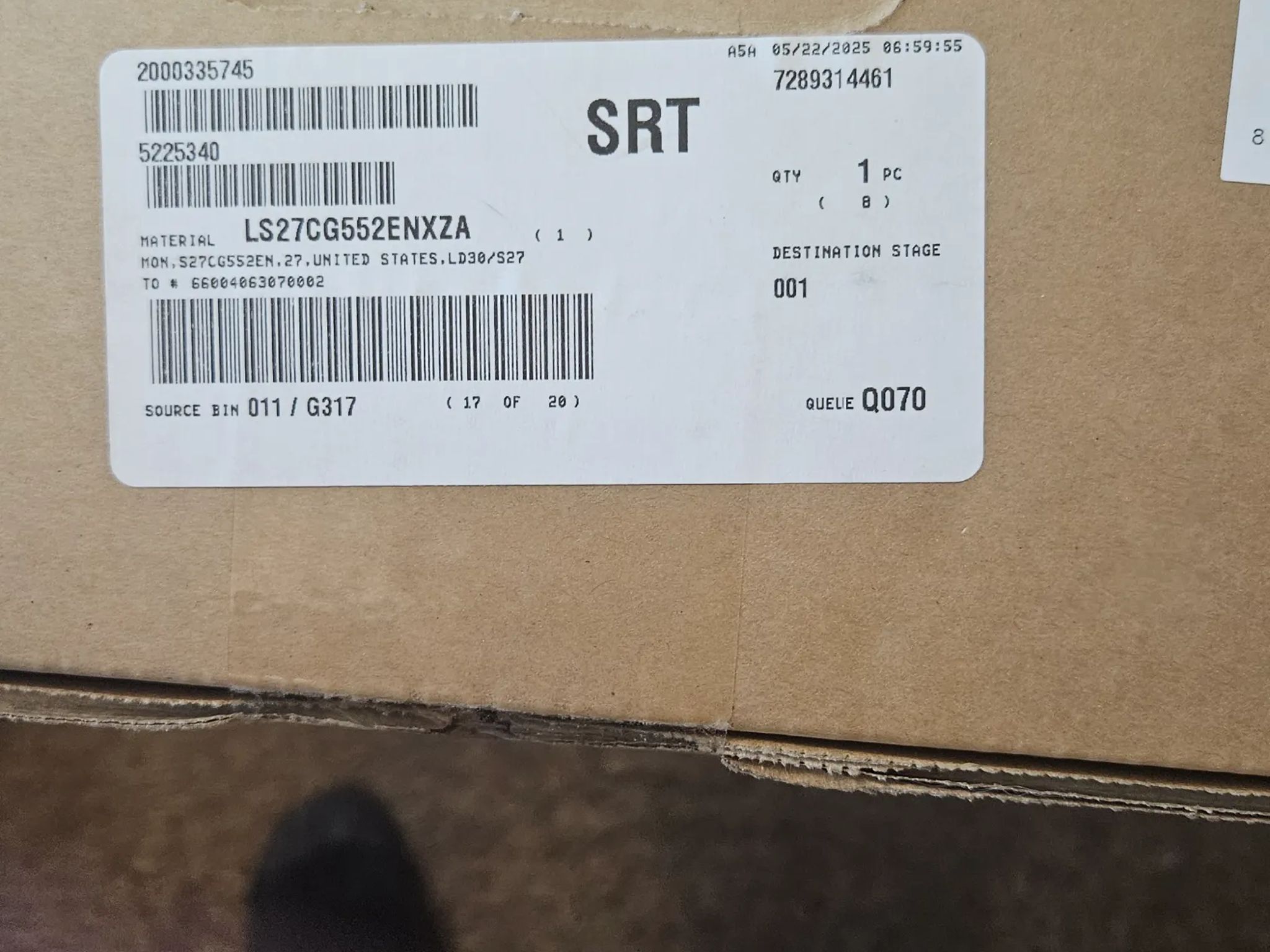 Samsung Odyssey LS27CG552ENXZA G55C QHD 165Hz 1ms BRAND NEW IN BOX