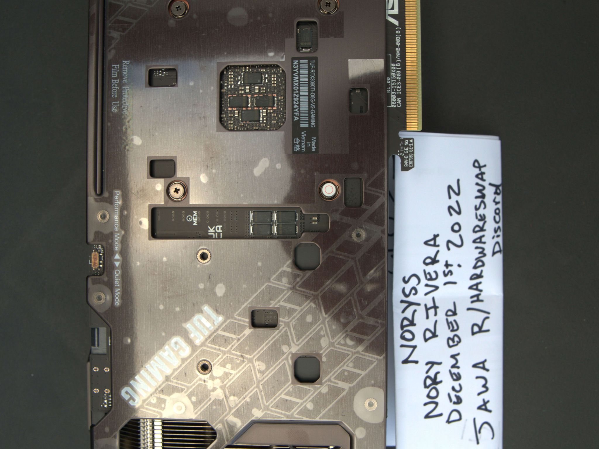 Asus TUF 3060 Ti NEW open box