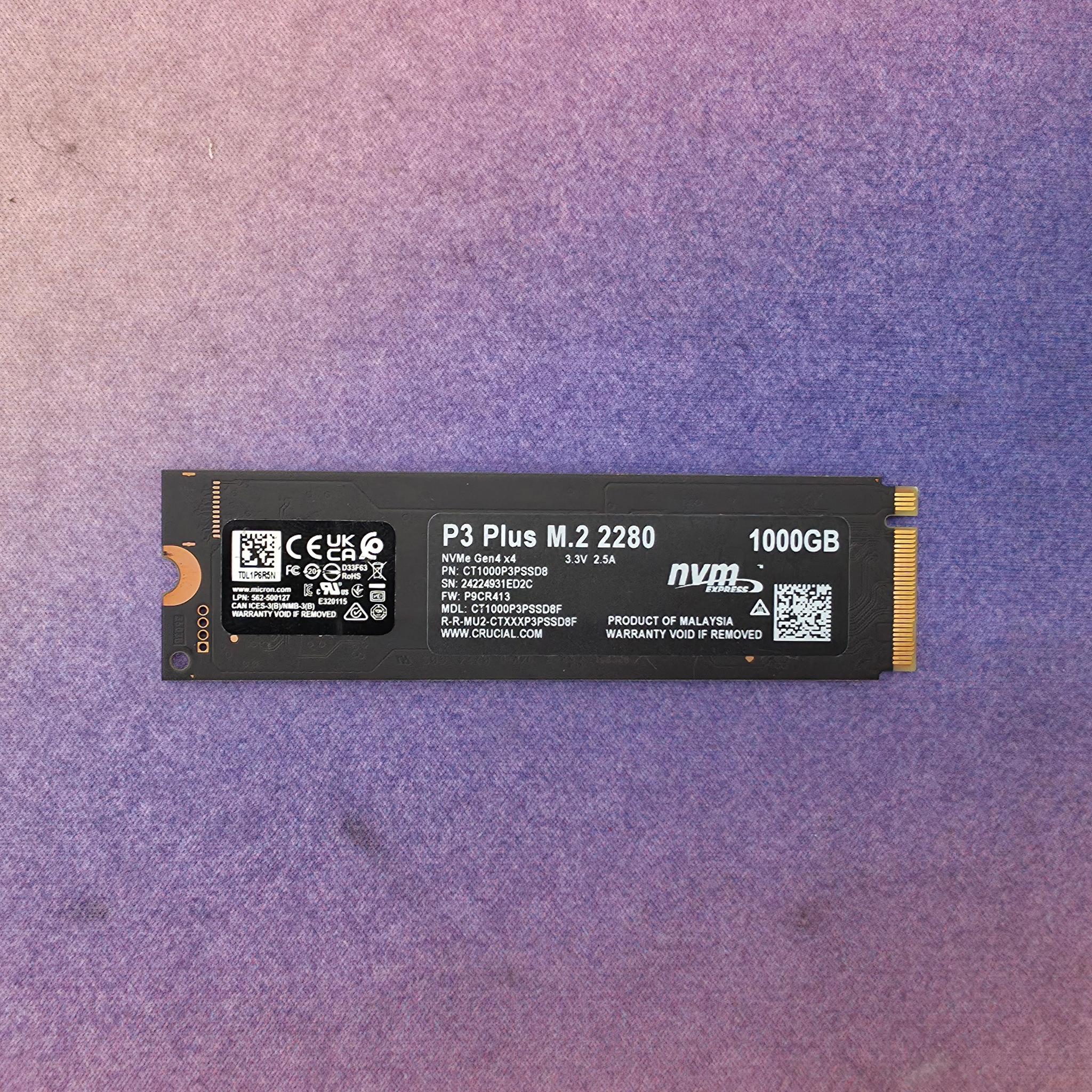Crucial P3 Plus 1tb NVME 4.0 SSD