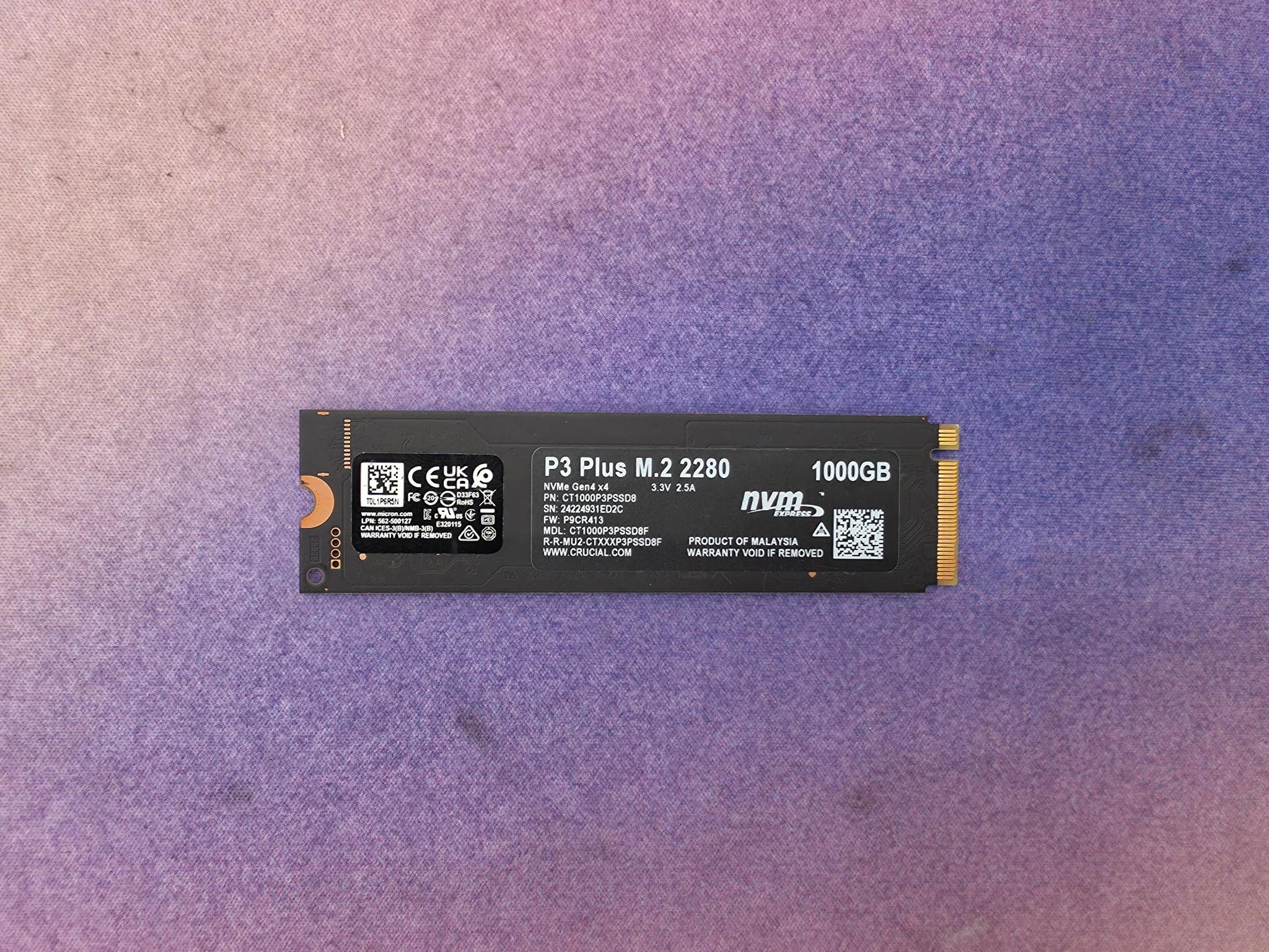 Crucial P3 Plus 1tb NVME 4.0 SSD