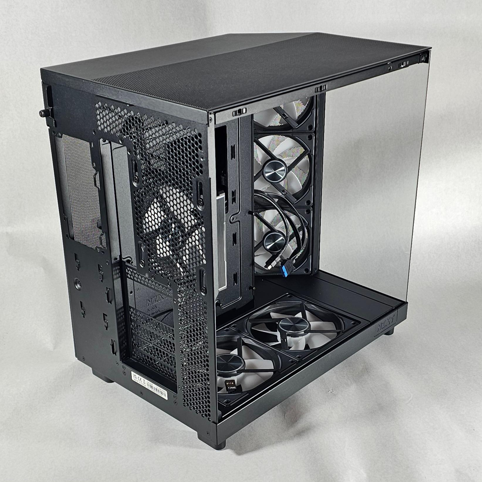 PC Case with Tempered Glass and 6 RGB Fans