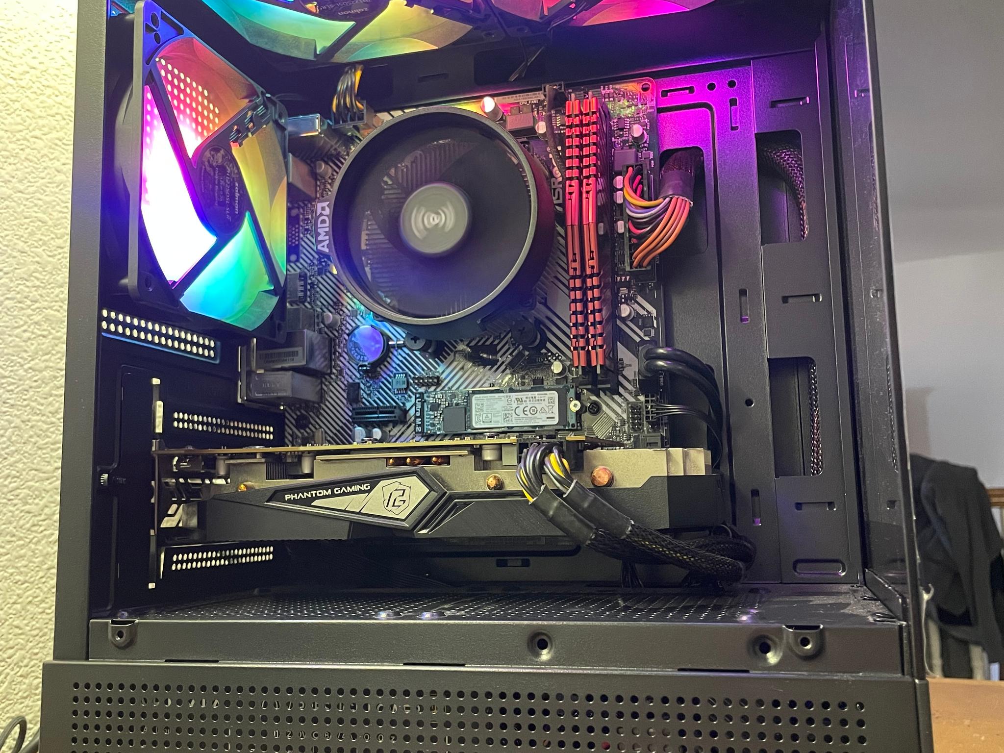 ⚫️”Black RGB PC”🌈 -R5 1600-RX580-16GB-