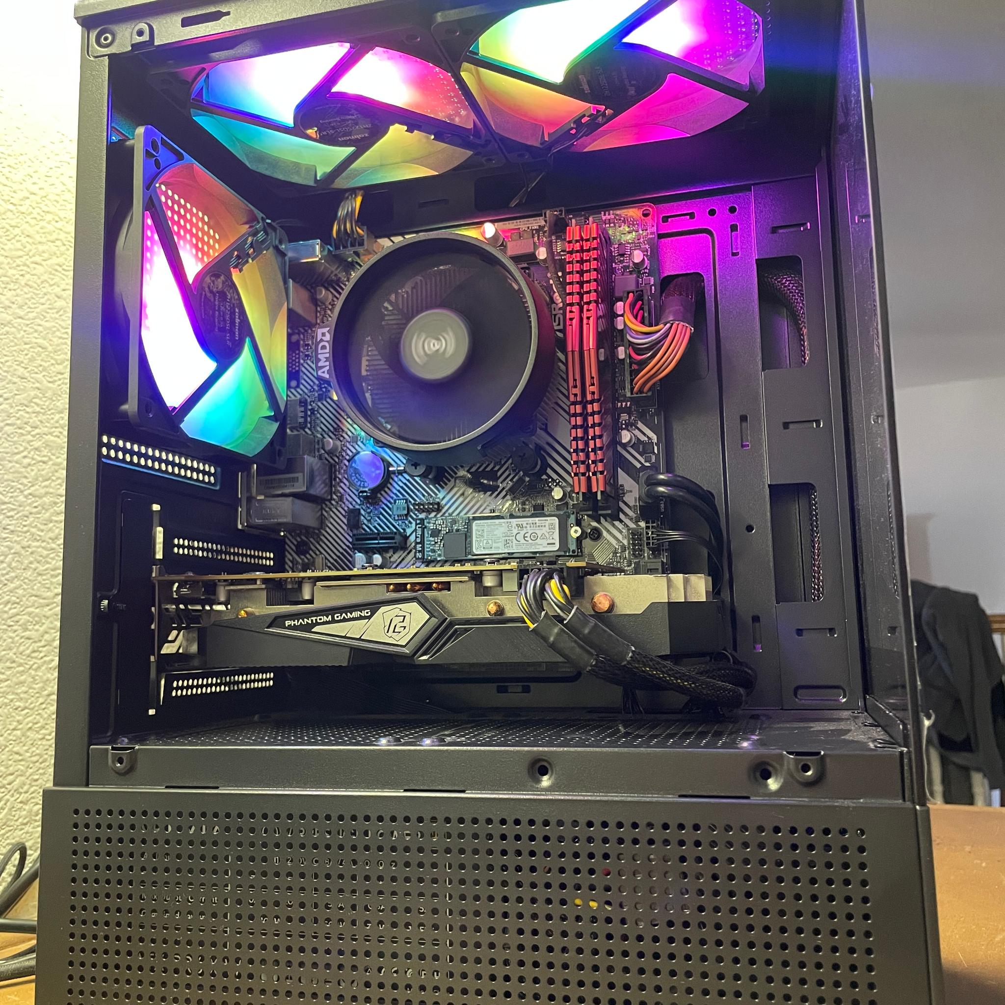 ⚫️”Black RGB PC”🌈 -R5 1600-RX580-16GB-