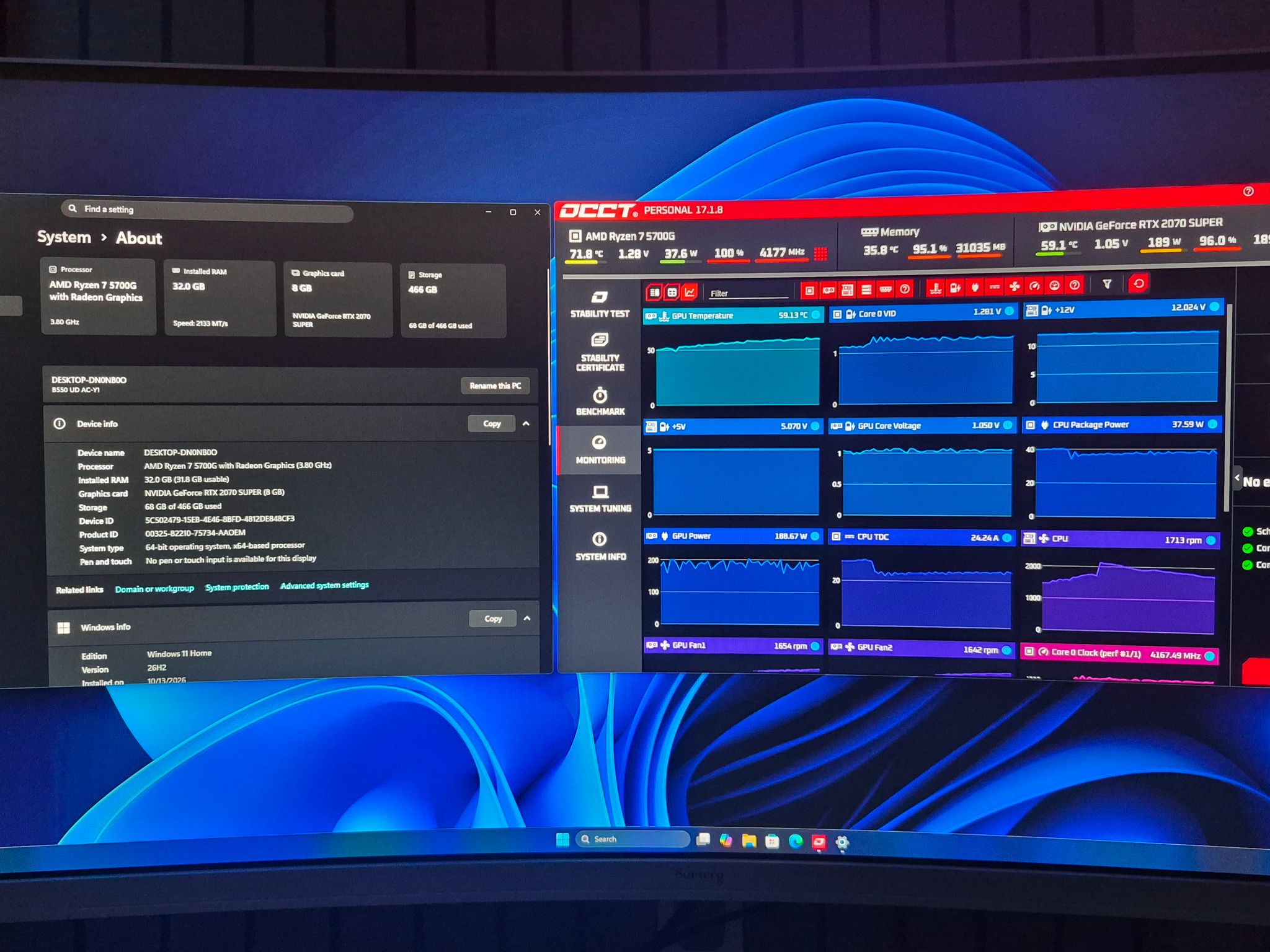 Gaming Pc - RTX 2070S | R7 5700G | 32GB DDR4