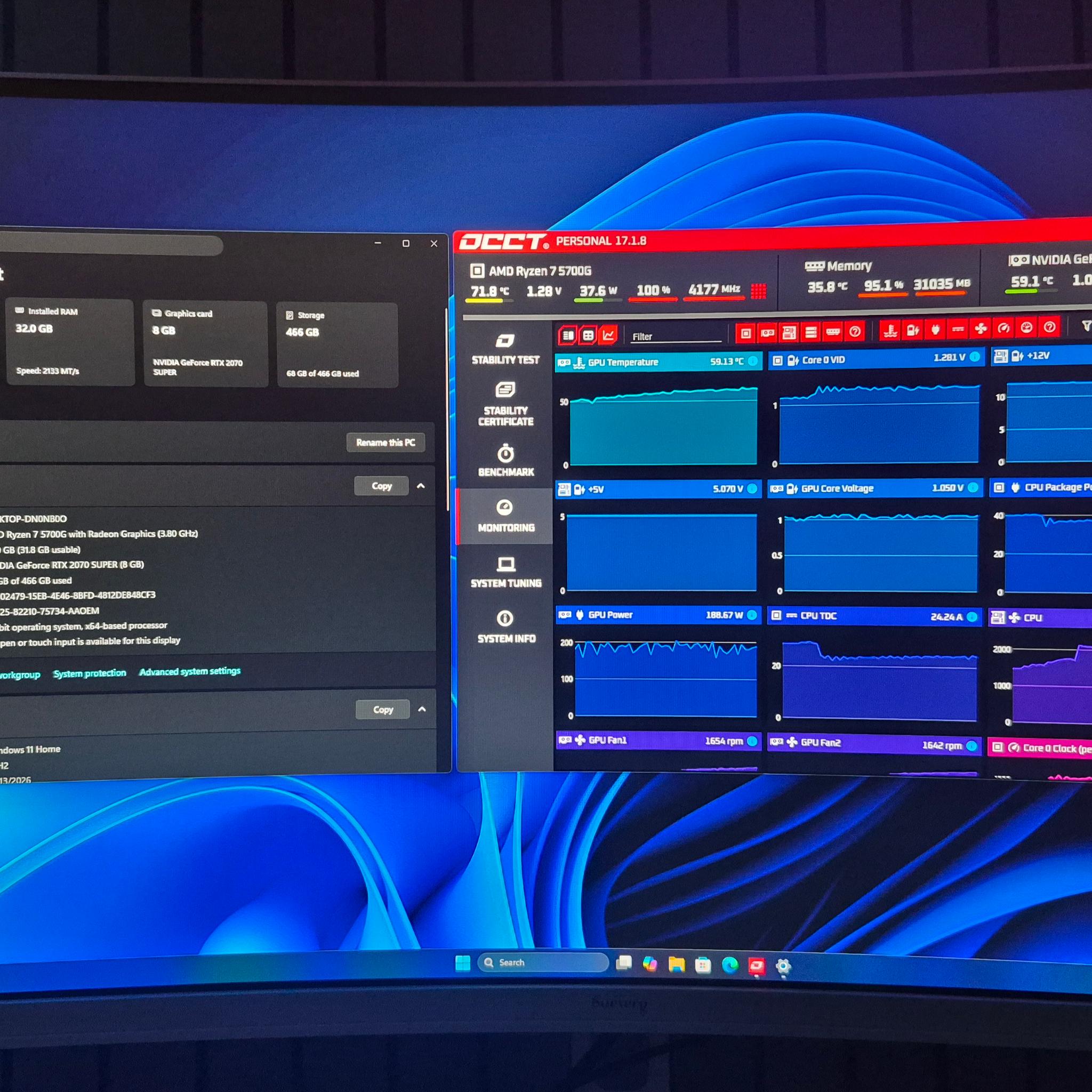 Gaming Pc - RTX 2070S | R7 5700G | 32GB DDR4