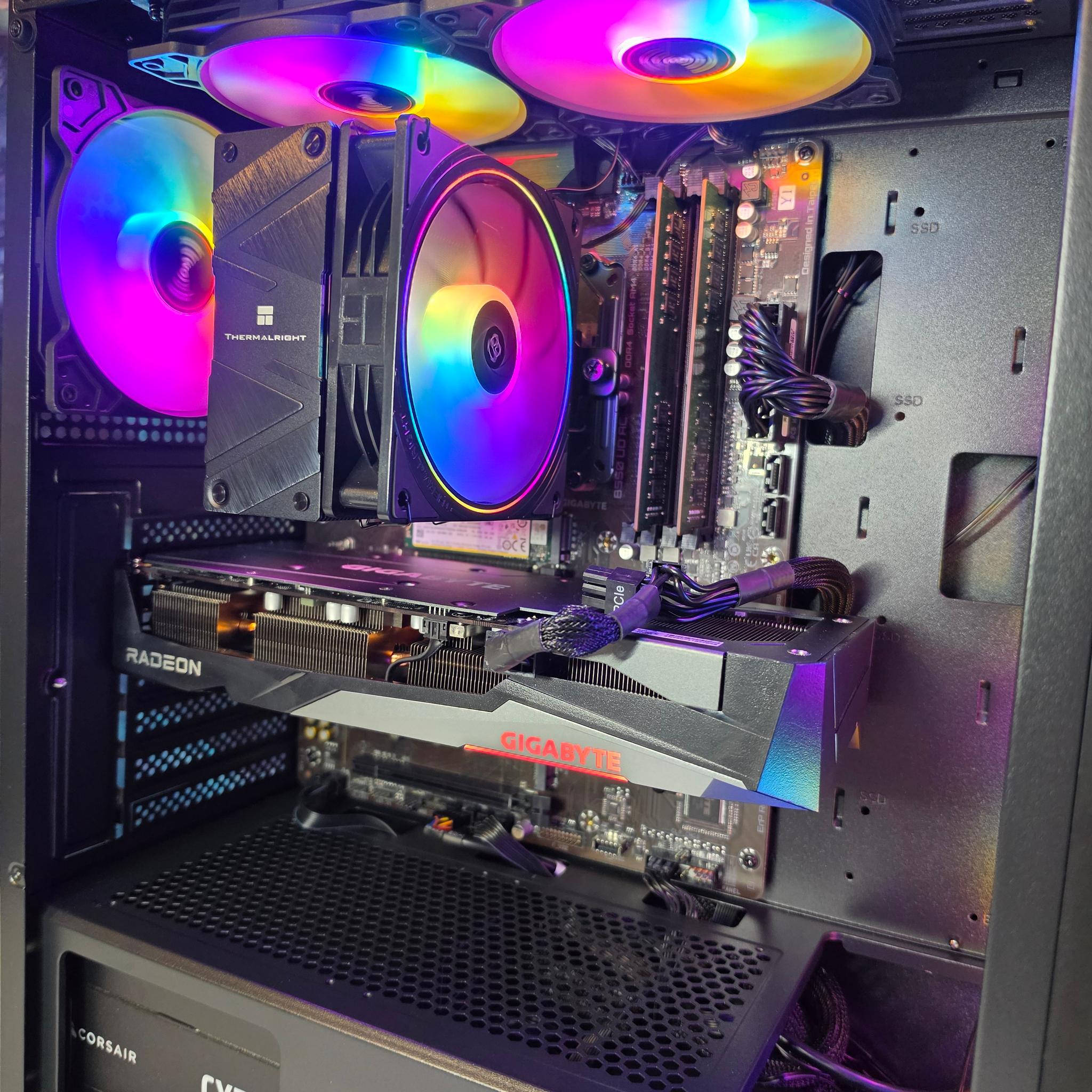 Gigabyte RX 7600 8gb + Ryzen 5600x PC Build #99