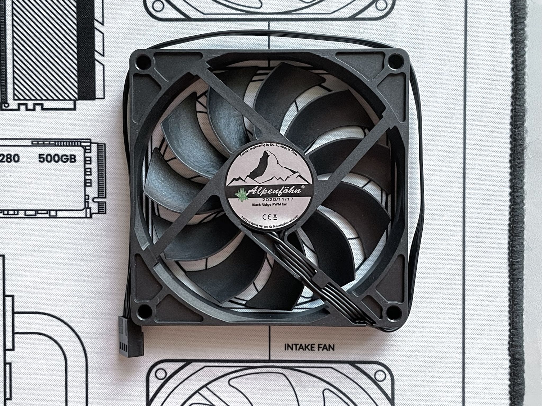 Alpenföhn Black Ridge 92mm Slim Stock PWM Fan - Black