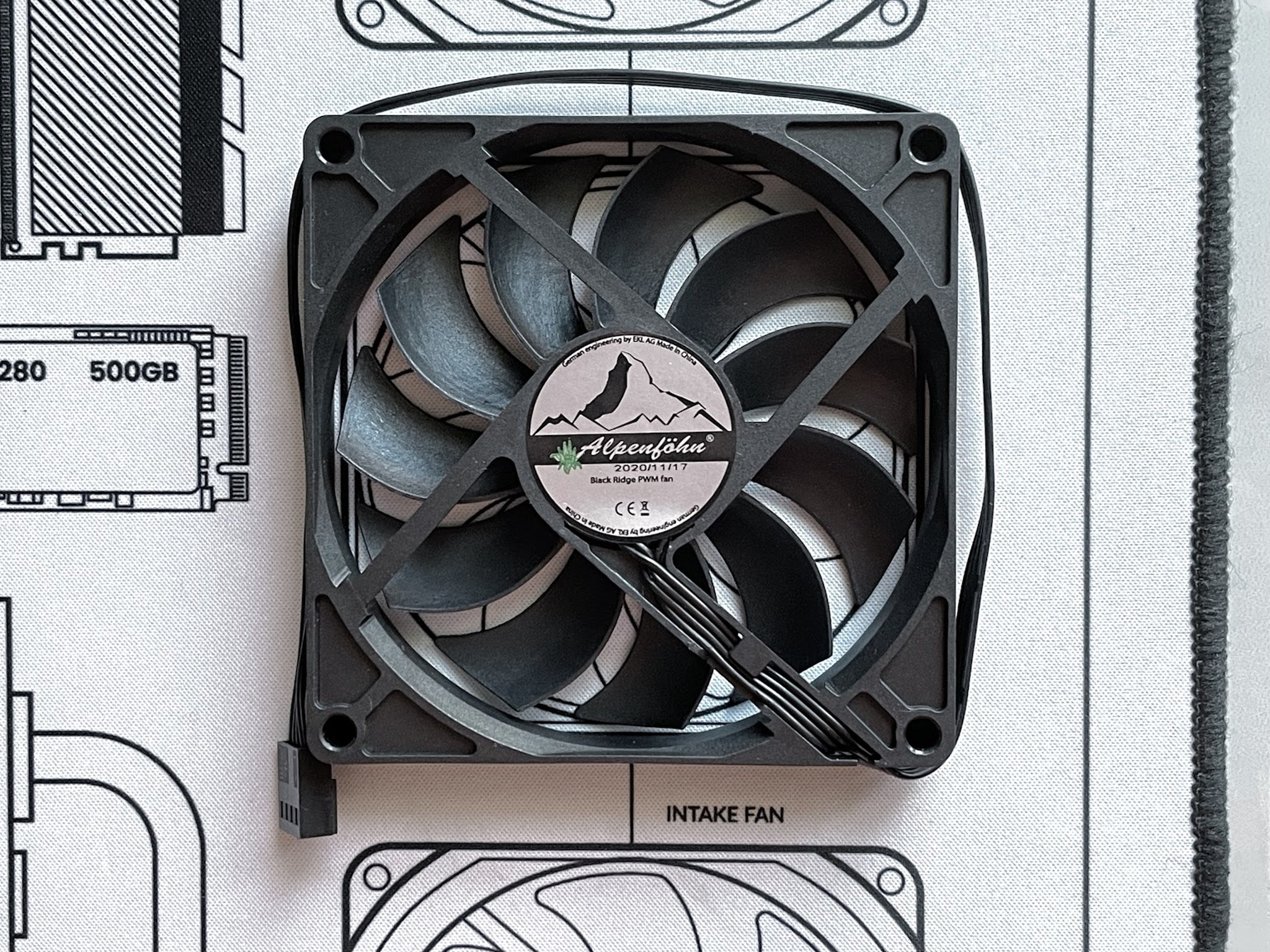 Alpenföhn Black Ridge 92mm Slim Stock PWM Fan - Black