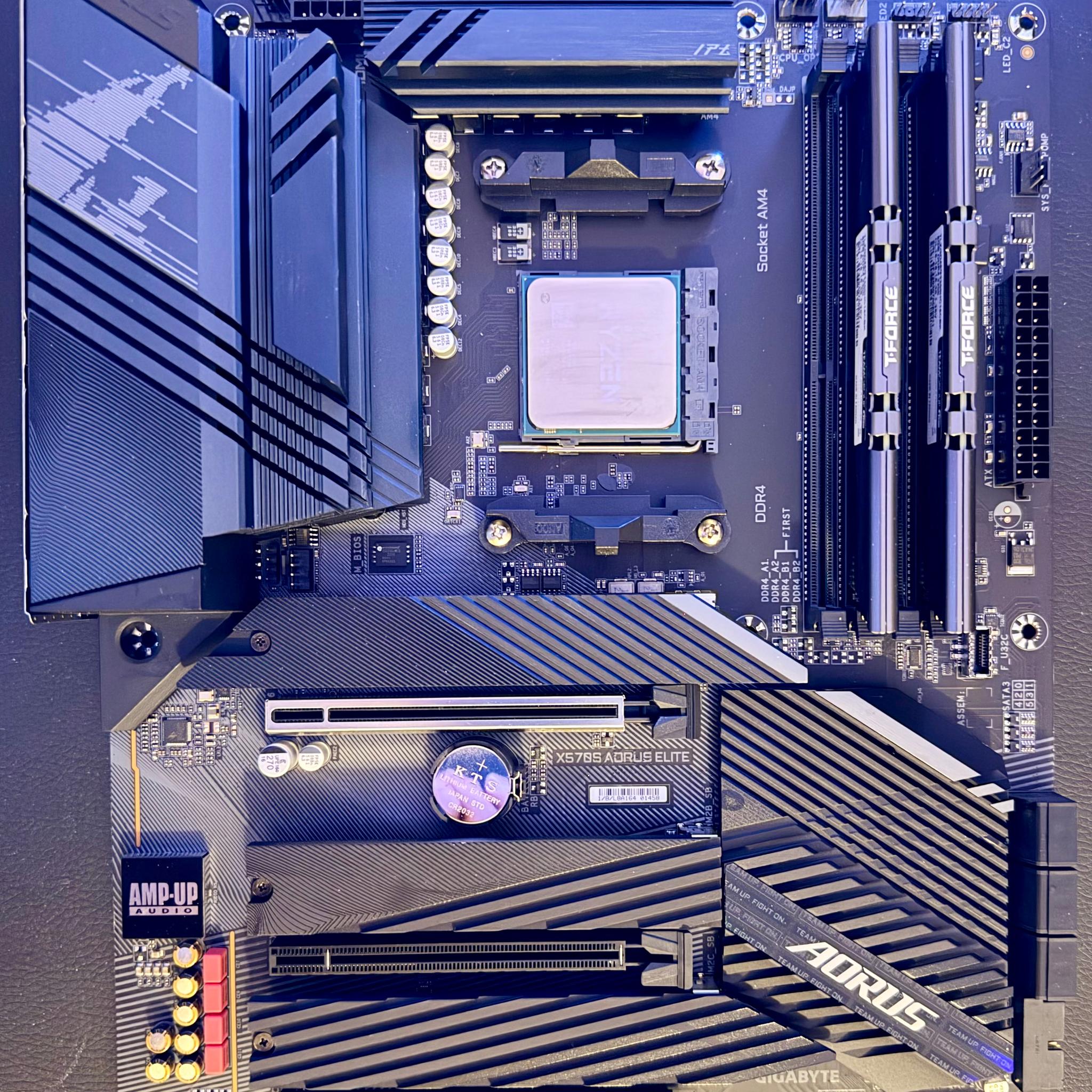 CPU + Mobo + RAM | AMD Ryzen 5 5600, Gigabyte X570S Aorus Elite, 16GB DDR4