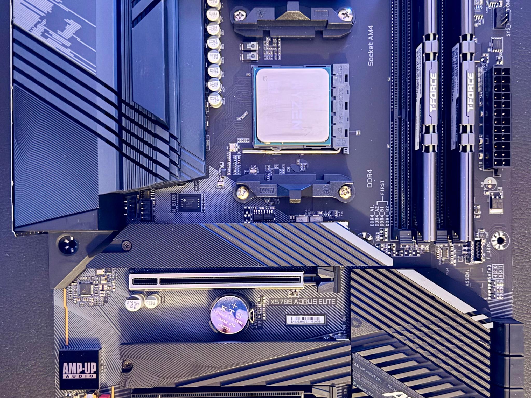 CPU + Mobo + RAM | AMD Ryzen 5 5600, Gigabyte X570S Aorus Elite, 16GB DDR4
