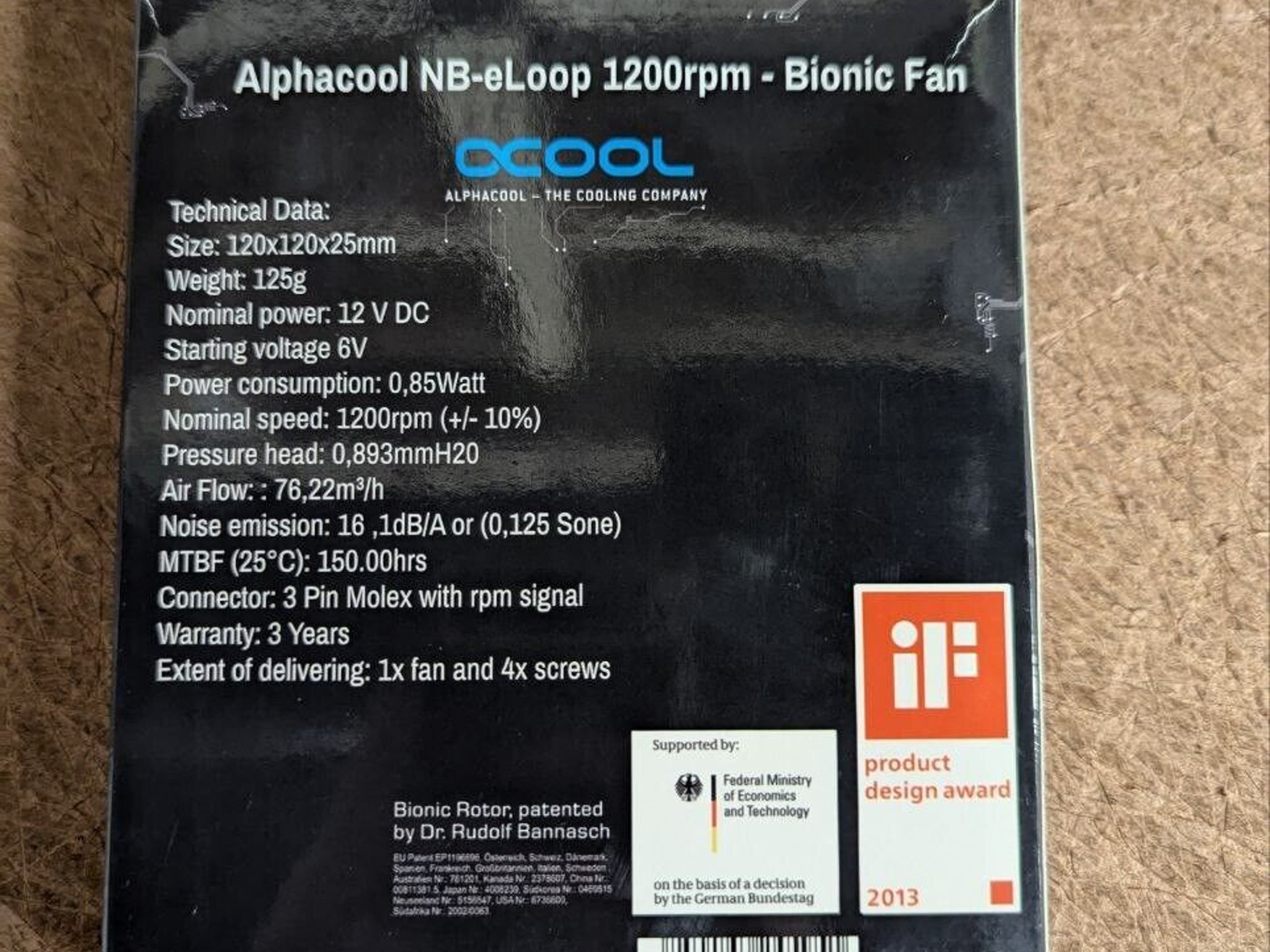 Alphacool NB-eLoop 1200 RPM - (120x120x25mm)