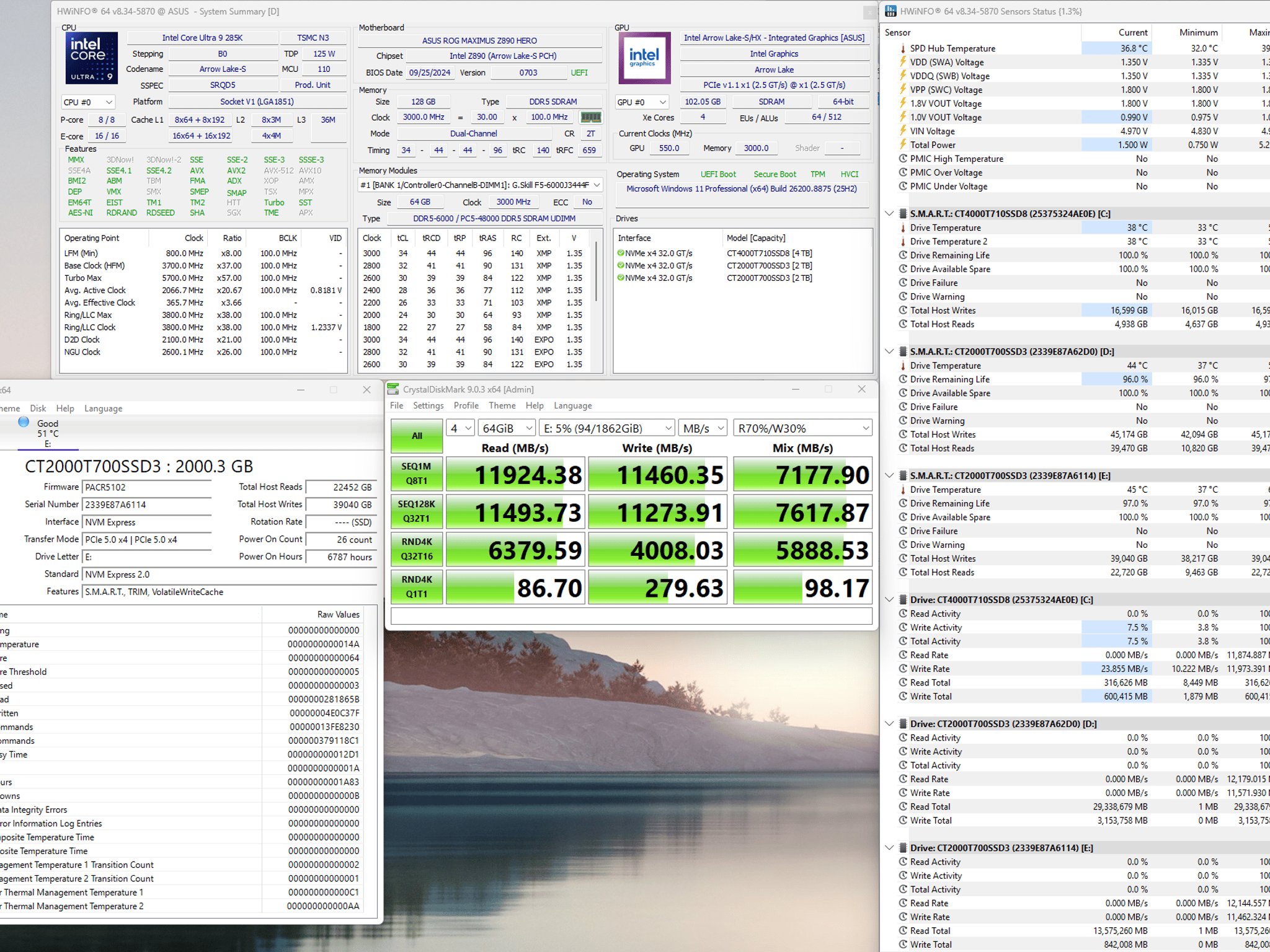 Crucial T700 2TB PCIe Gen5 NVMe SSD – Windows 11 Pro Preinstalled + NEW Retail License