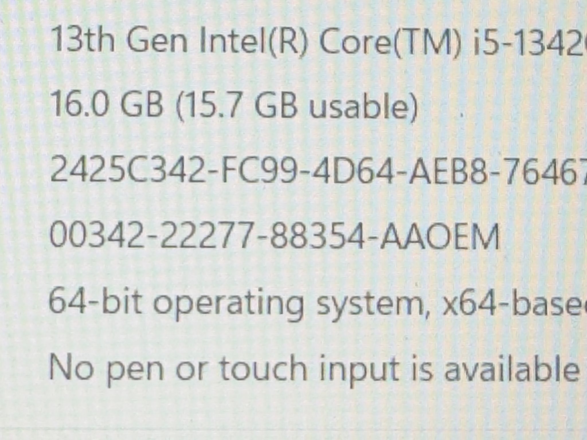 THIN 15 B13VE RTX 4050