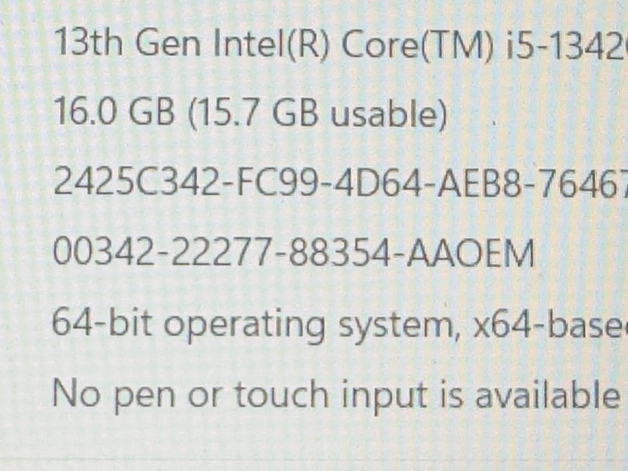 THIN 15 B13VE RTX 4050