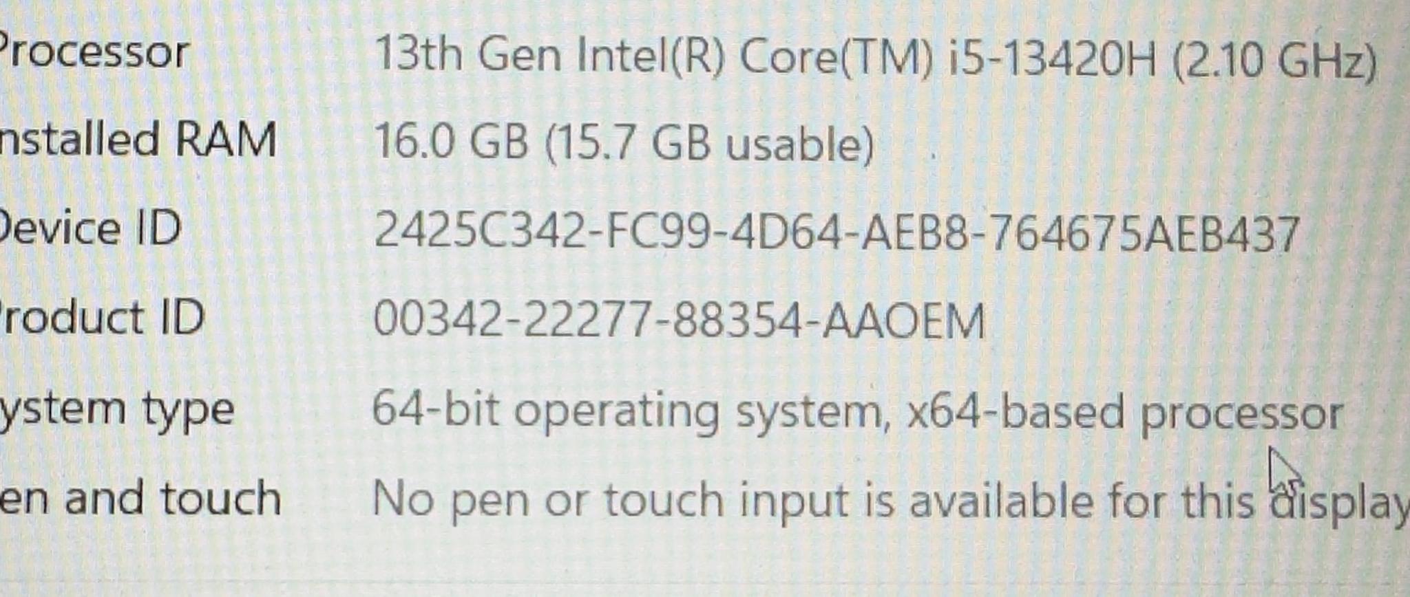 THIN 15 B13VE RTX 4050