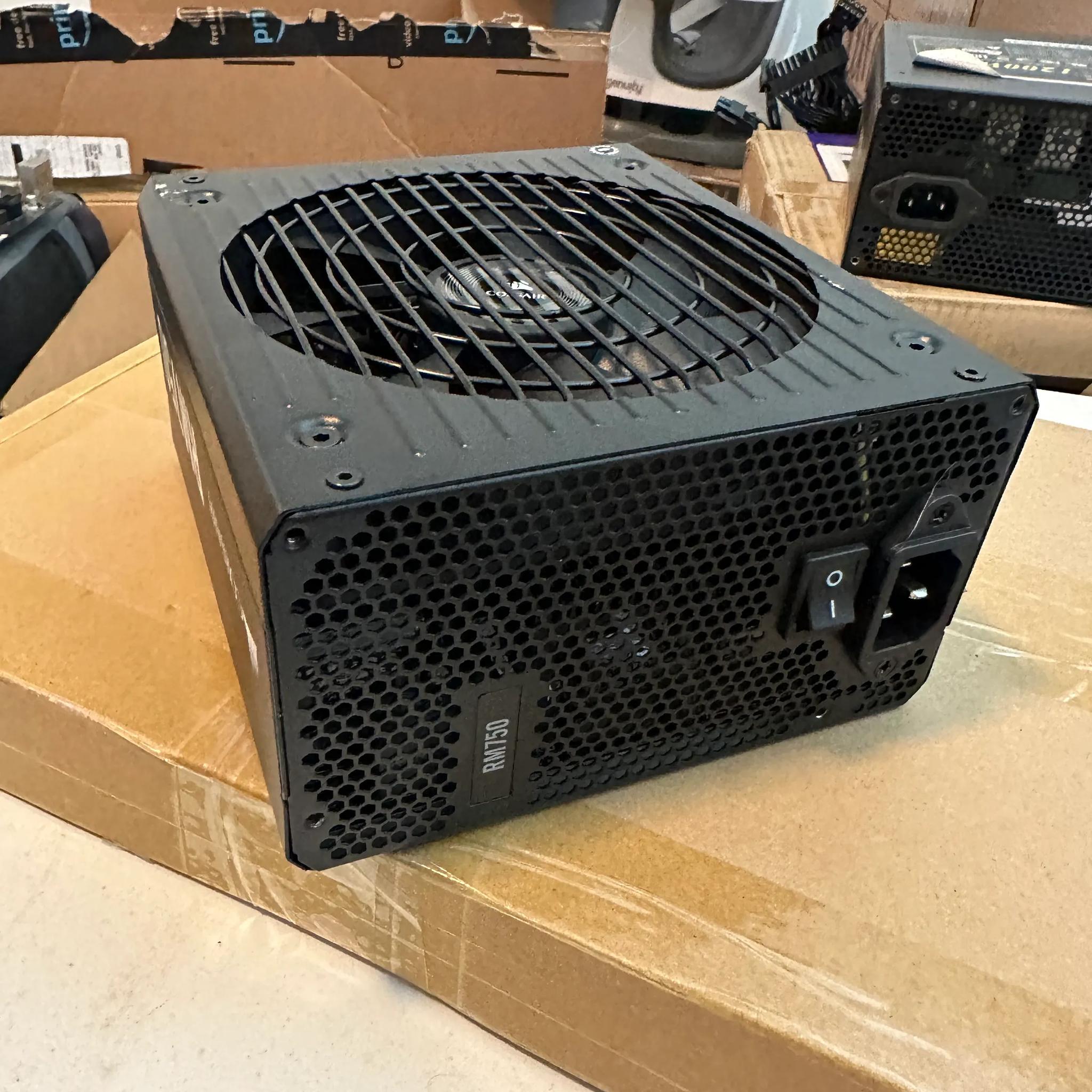 Used Corsair RM Series, RM750, 750 Watt, 80+ Gold Certified, Fully Modular Power Supply