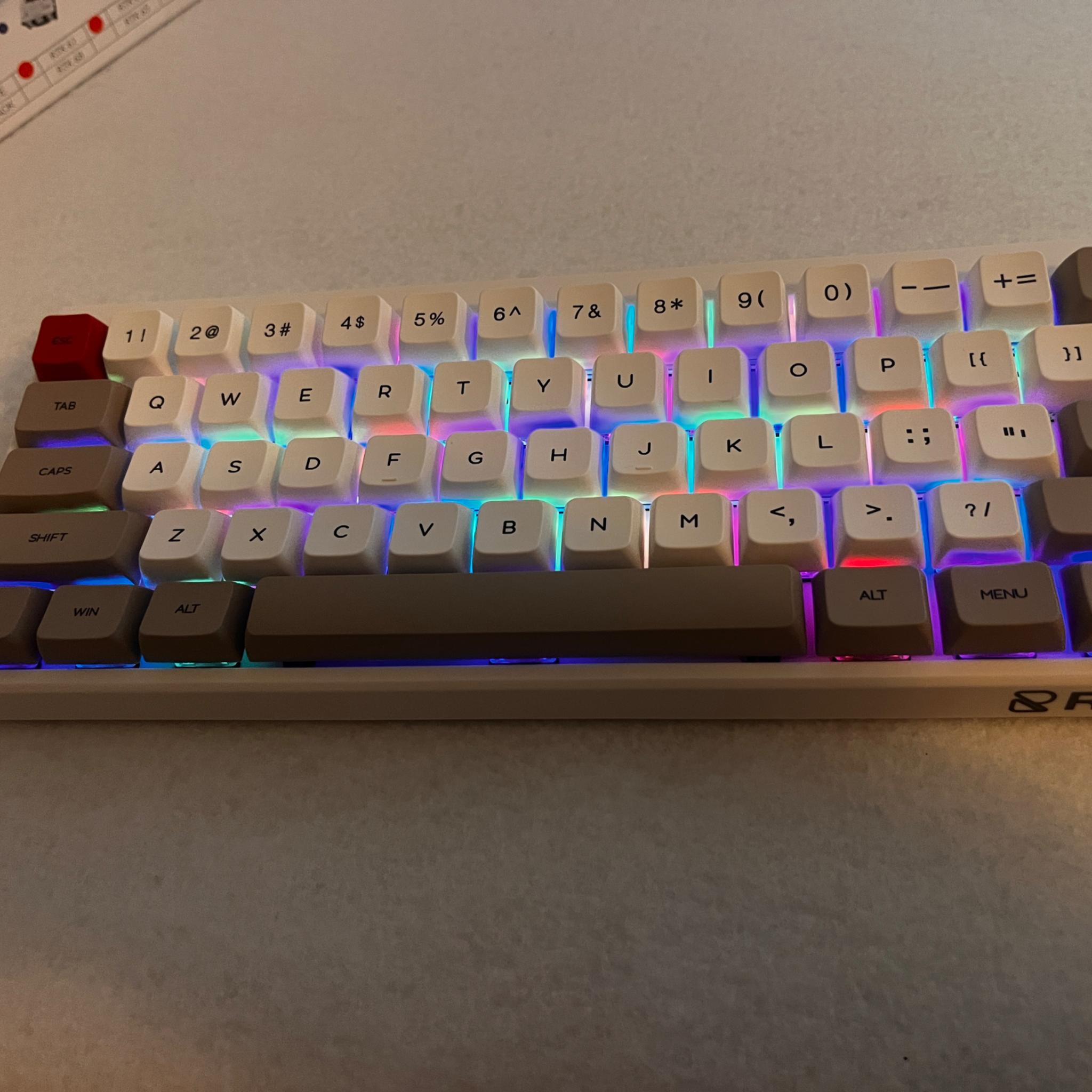 Ractous Design gaming keyboard Blue Optical switches.