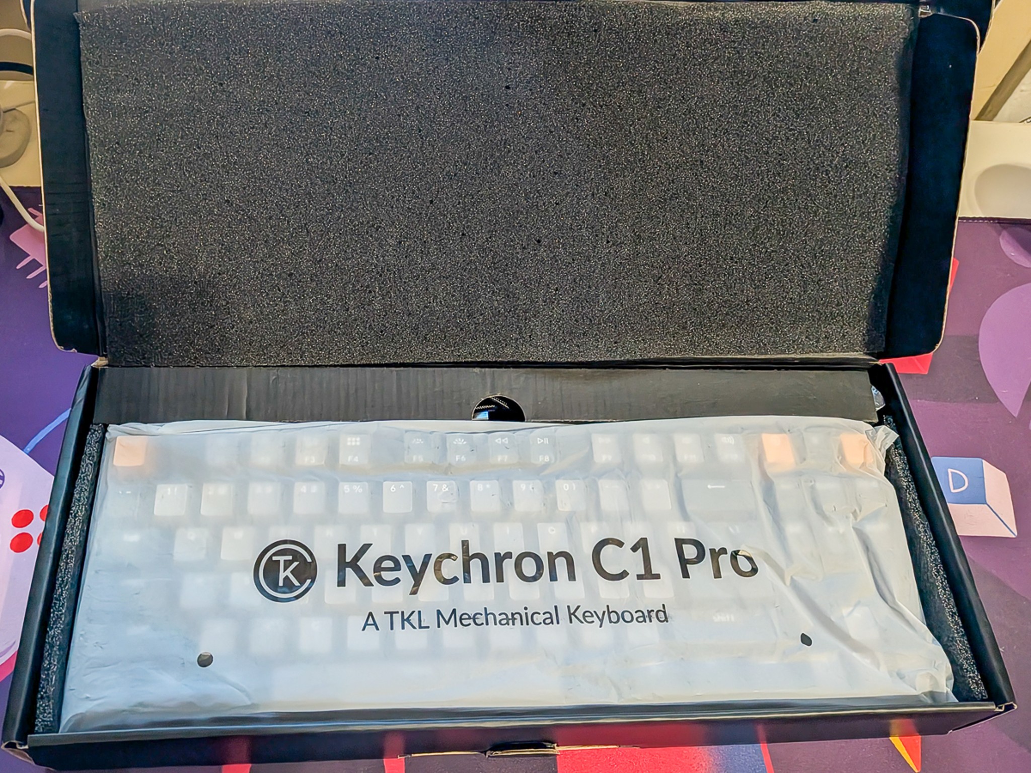 Keychron C1 Pro Mechanical Keyboard K Pro Red Switches White LED QMK/VIA Wired