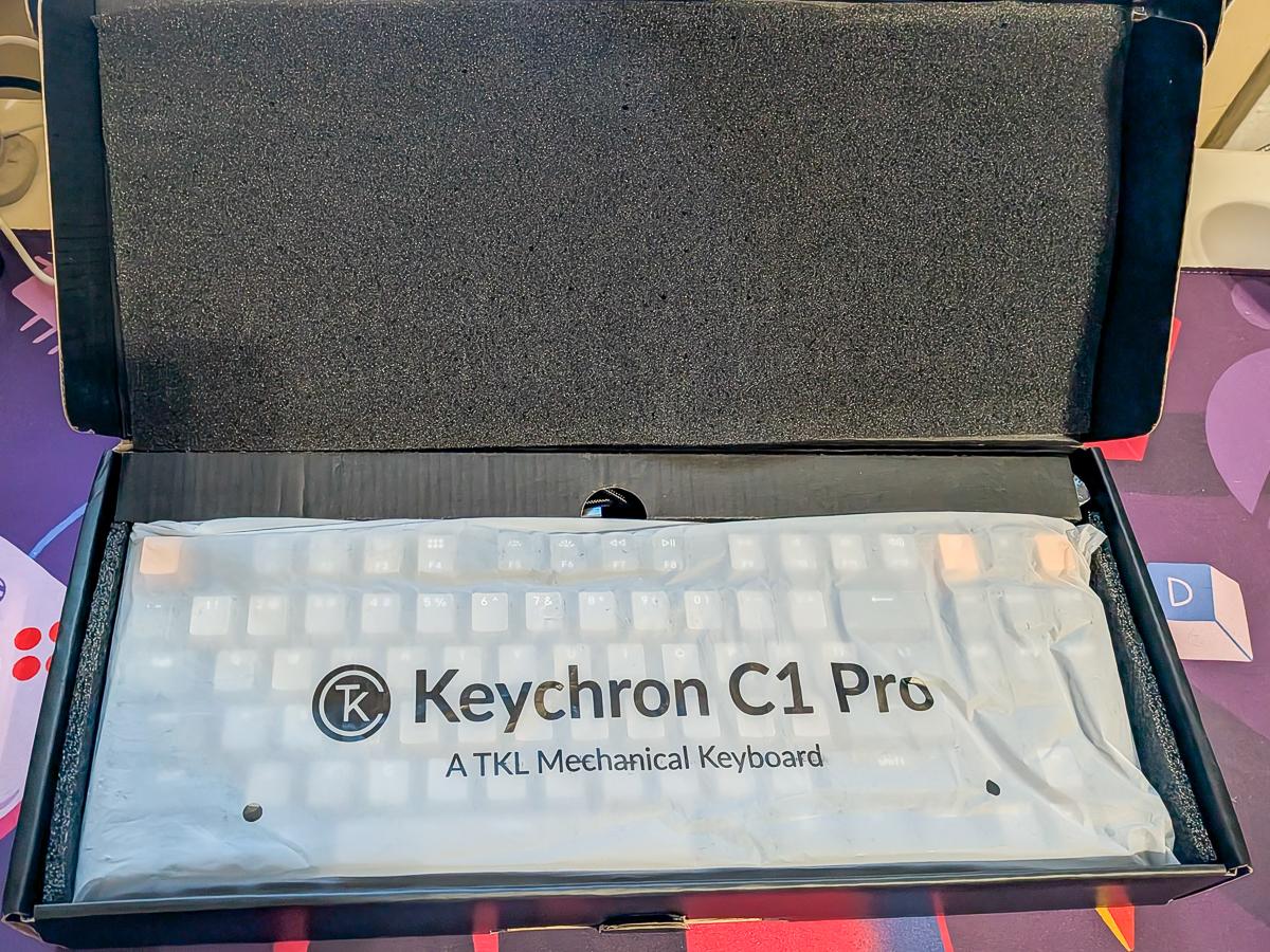 Keychron C1 Pro Mechanical Keyboard K Pro Red Switches White LED QMK/VIA Wired