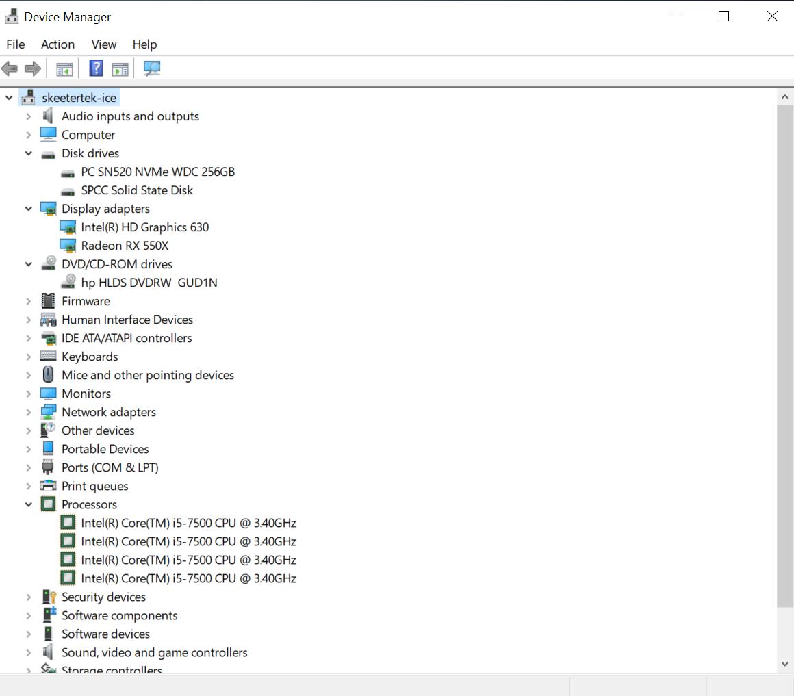 Custom ProDesk 600 G3-2xSSD (256 OS/1Tb Storage) i5-7500, 16 GB RAM RX550 SFF