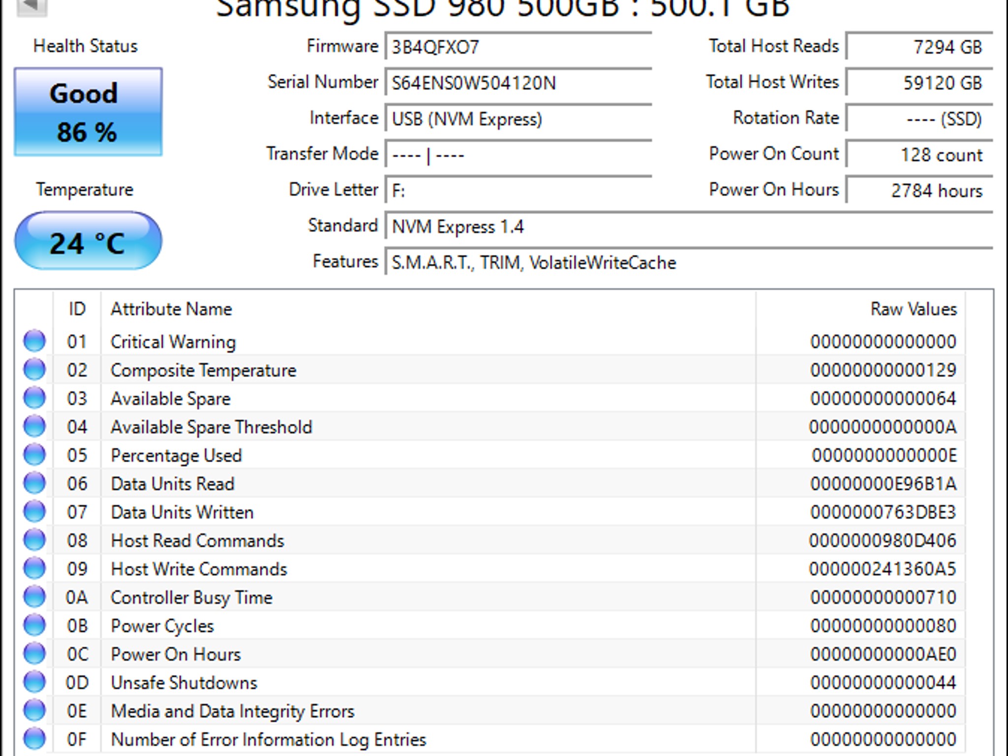 500GB Samsung 980 Gen 3 NVMe M.2 SSD