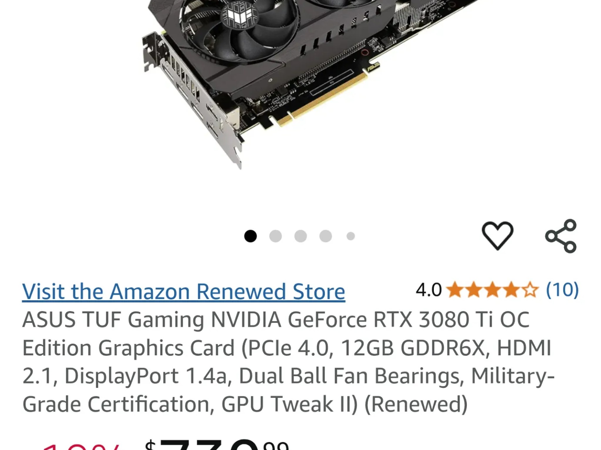 Asus TUF RTX 3080 12GB