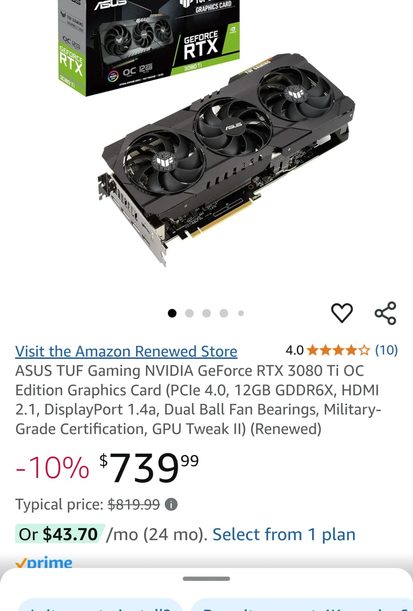 Asus TUF RTX 3080 12GB