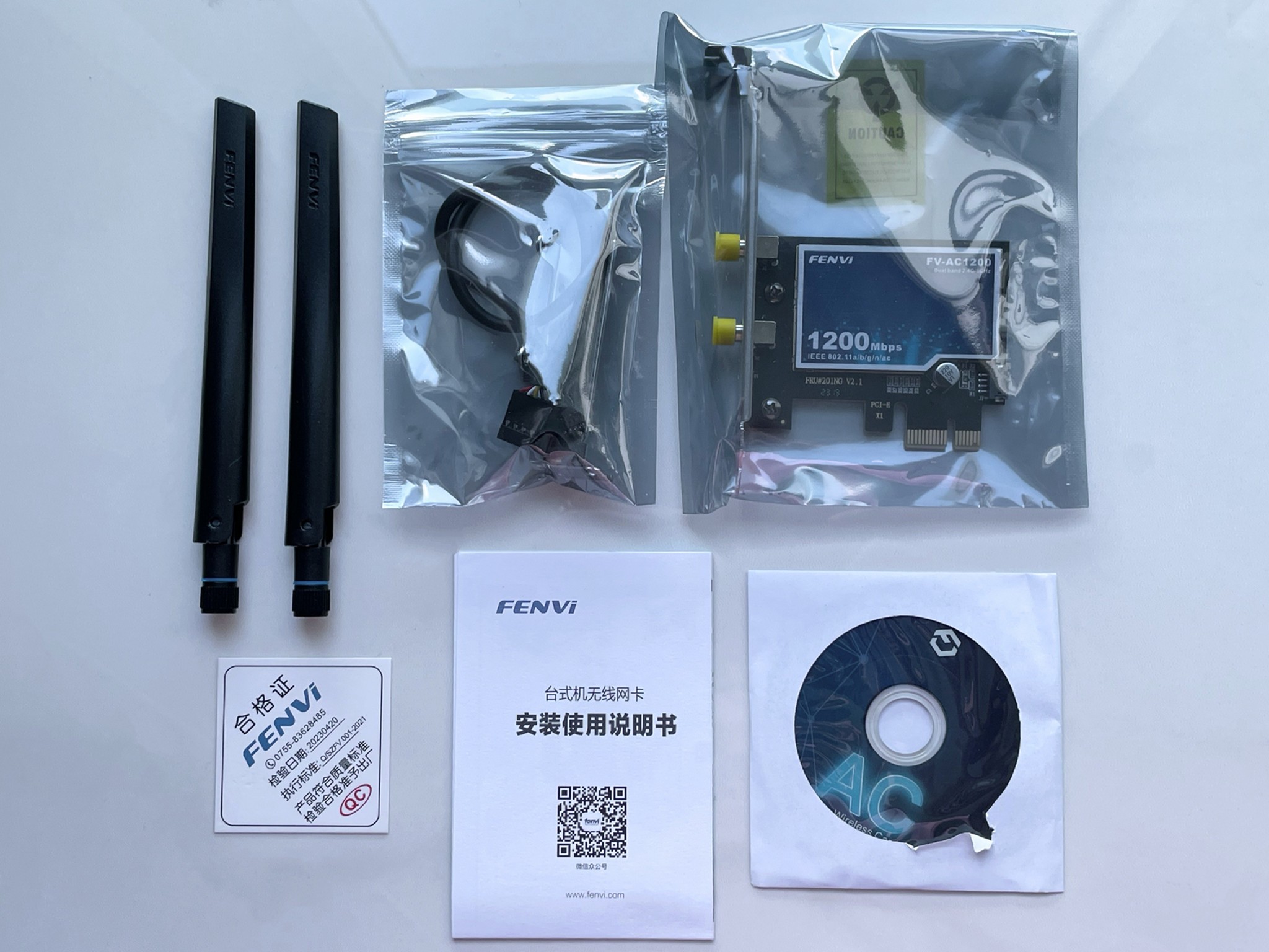 fenvi PCIe Network Card WiFI + Bluetooth 4.0 / Dual Antenna