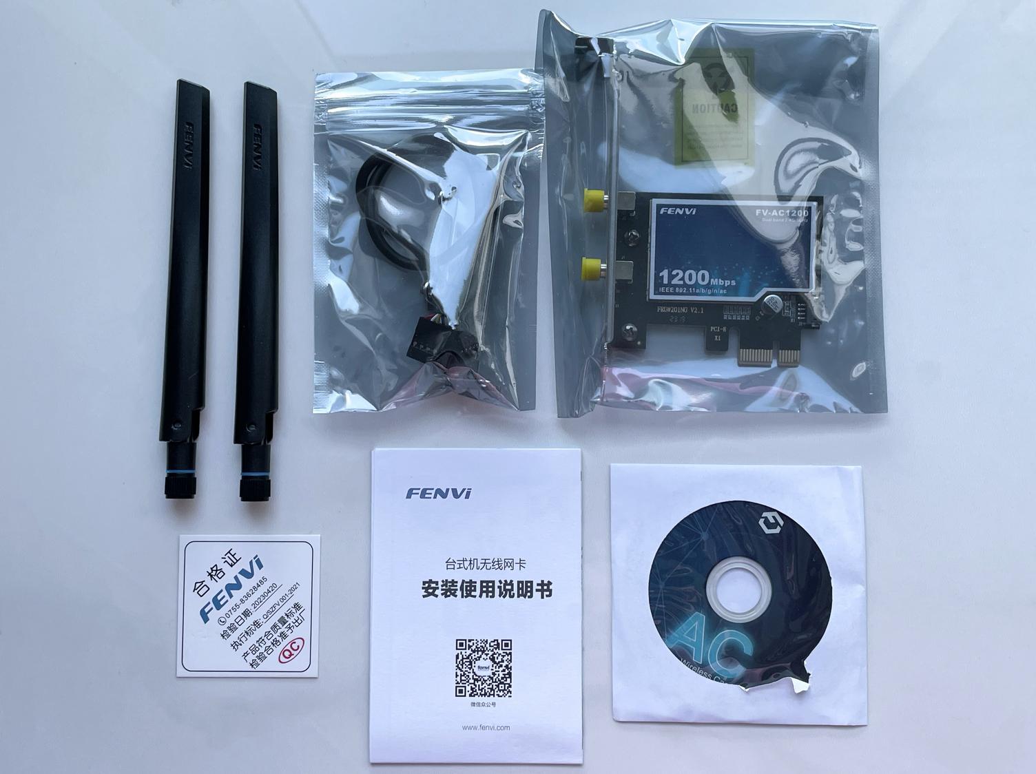 fenvi PCIe Network Card WiFI + Bluetooth 4.0 / Dual Antenna