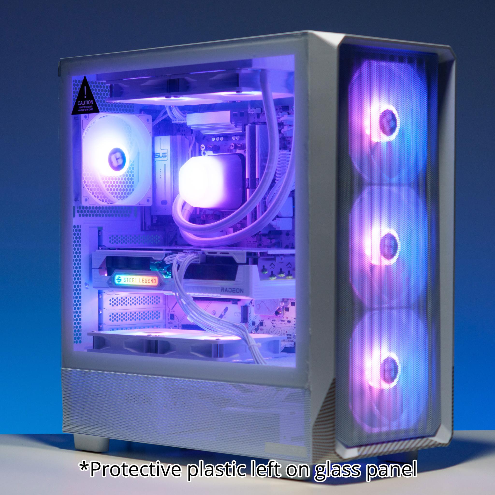 All White Gaming PC | Ryzen 7 | RX 9070 XT | 32GB DDR5 RAM | 1TB Samsung m.2 SSD | ARGB