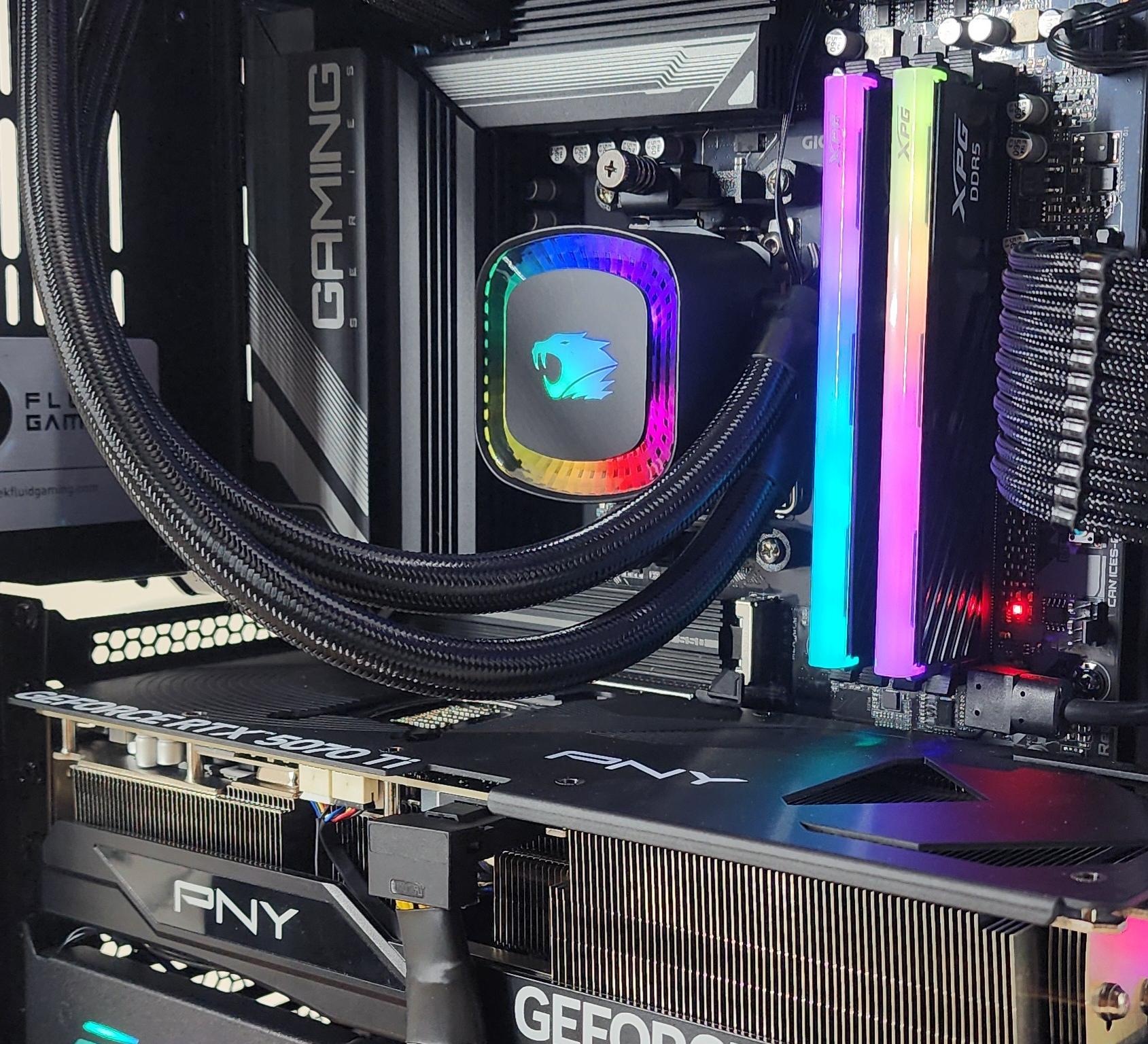 Gaming PC Ryzen 7 9700X 32GB RAM 2TB SSD RTX 5070 Ti 16GB Windows 11 Computer