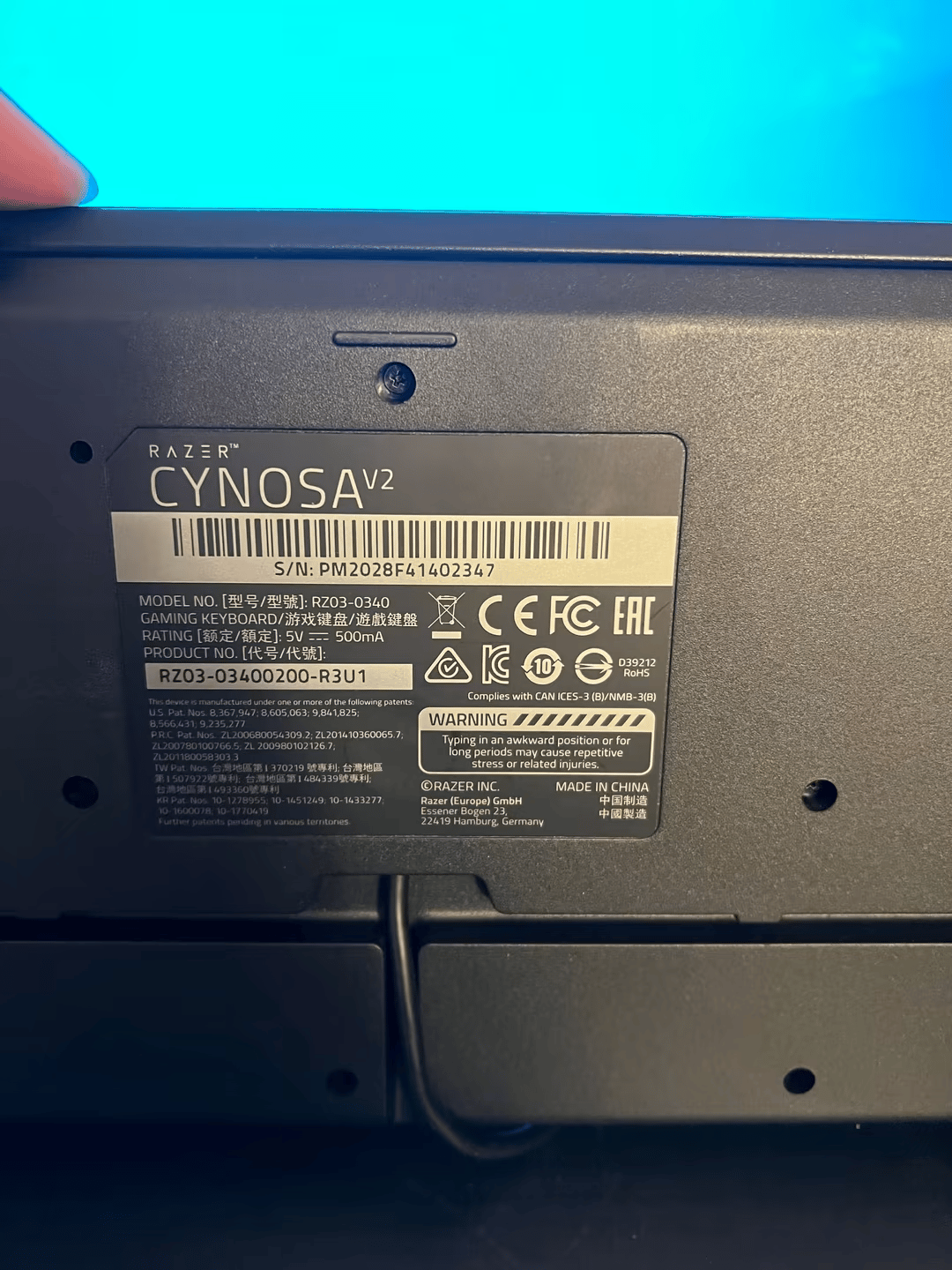 Razer Cynosa V2 Membrane Gaming Keyboard