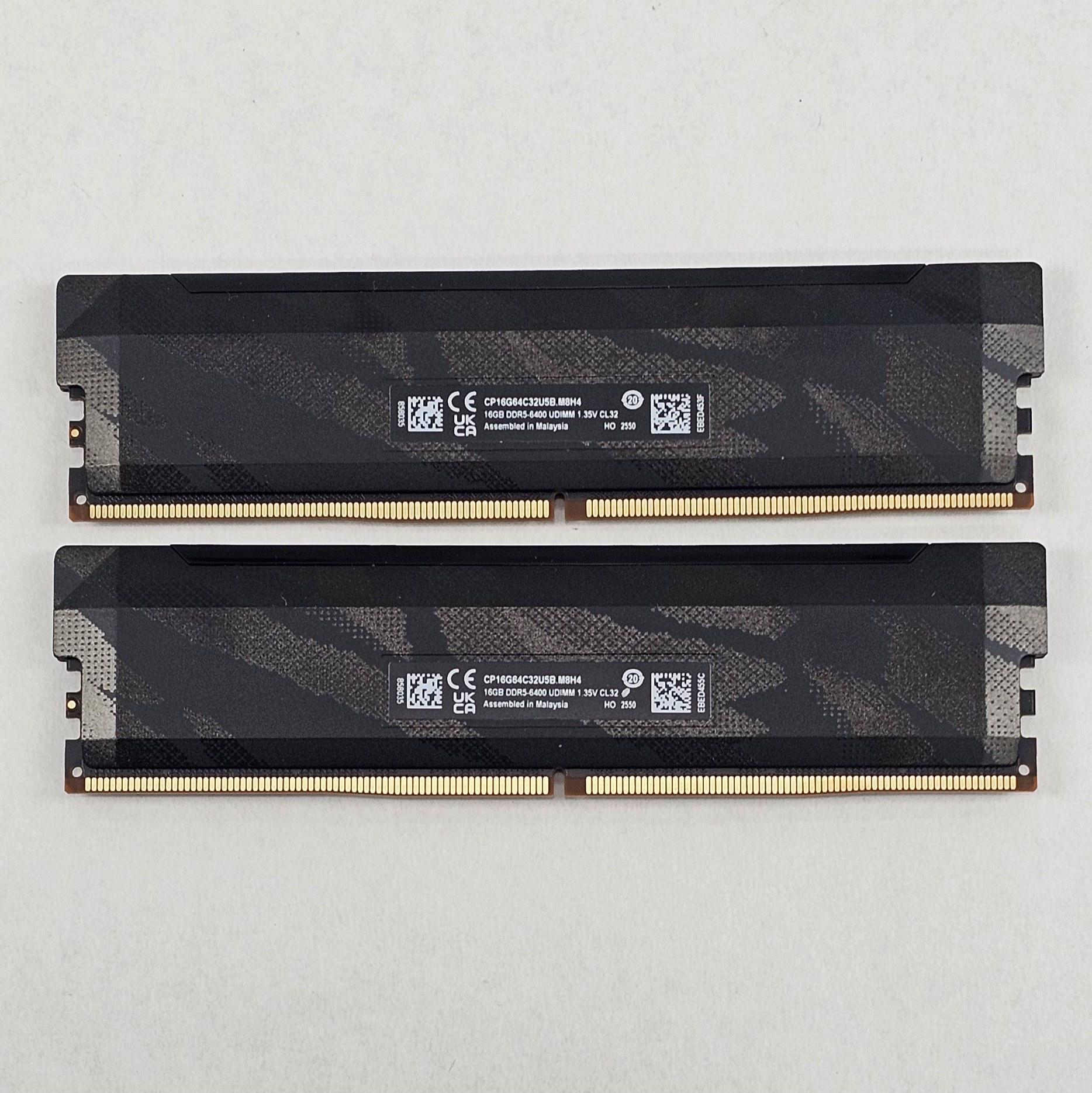 32GB DDR5 (2x16GB) CL32 6400MT/s Crucial