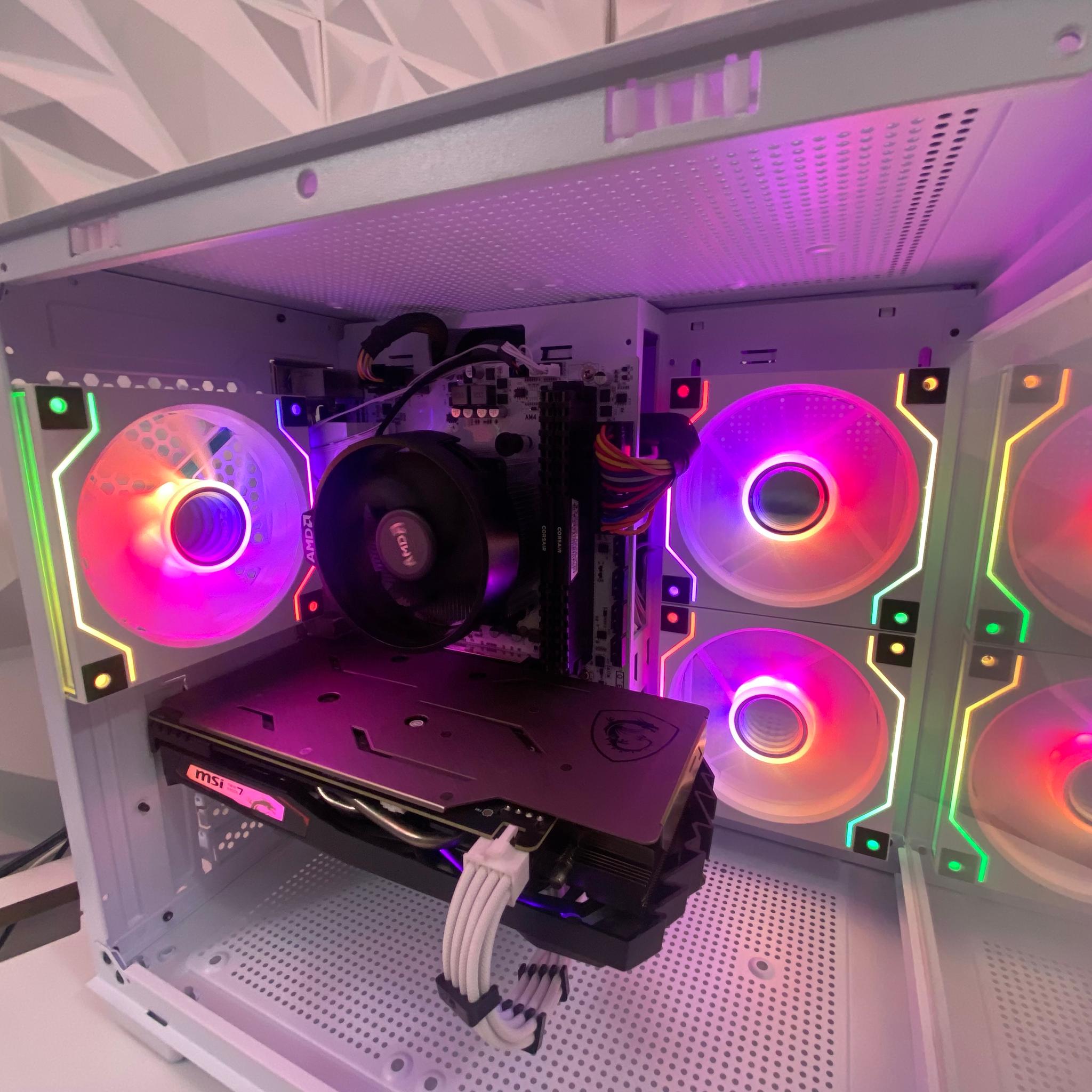 🎅🎅 White Elite Build – Ryzen 5 2600 + GTX 1660 Ti 6GB | 1080p High FPS Ready