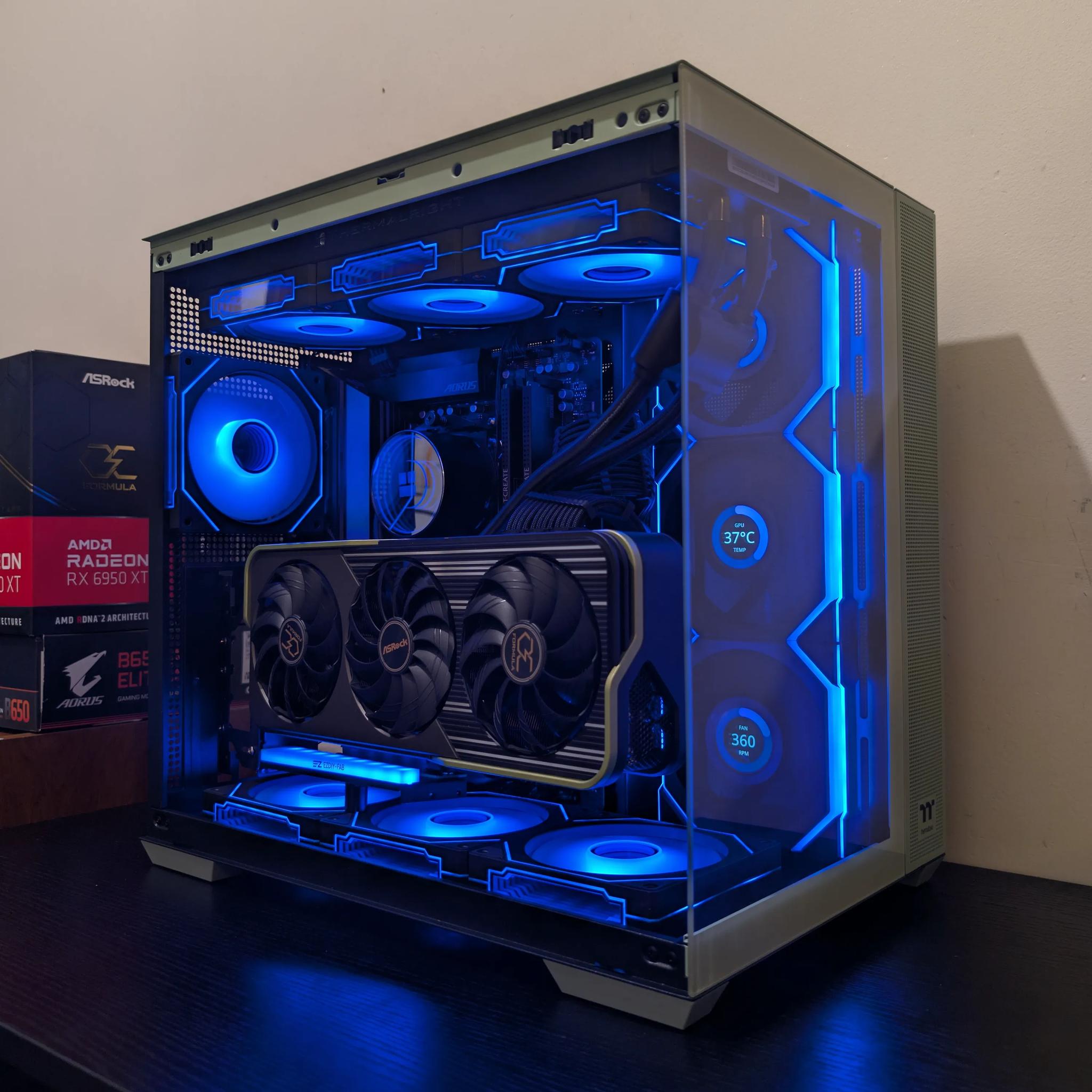 🍵Matcha Green Gaming PC | RX 6950XT | Ryzen 7 7700 | 2TB SSD | 32GB RAM | WiFi 6 & Bluetooth🍵