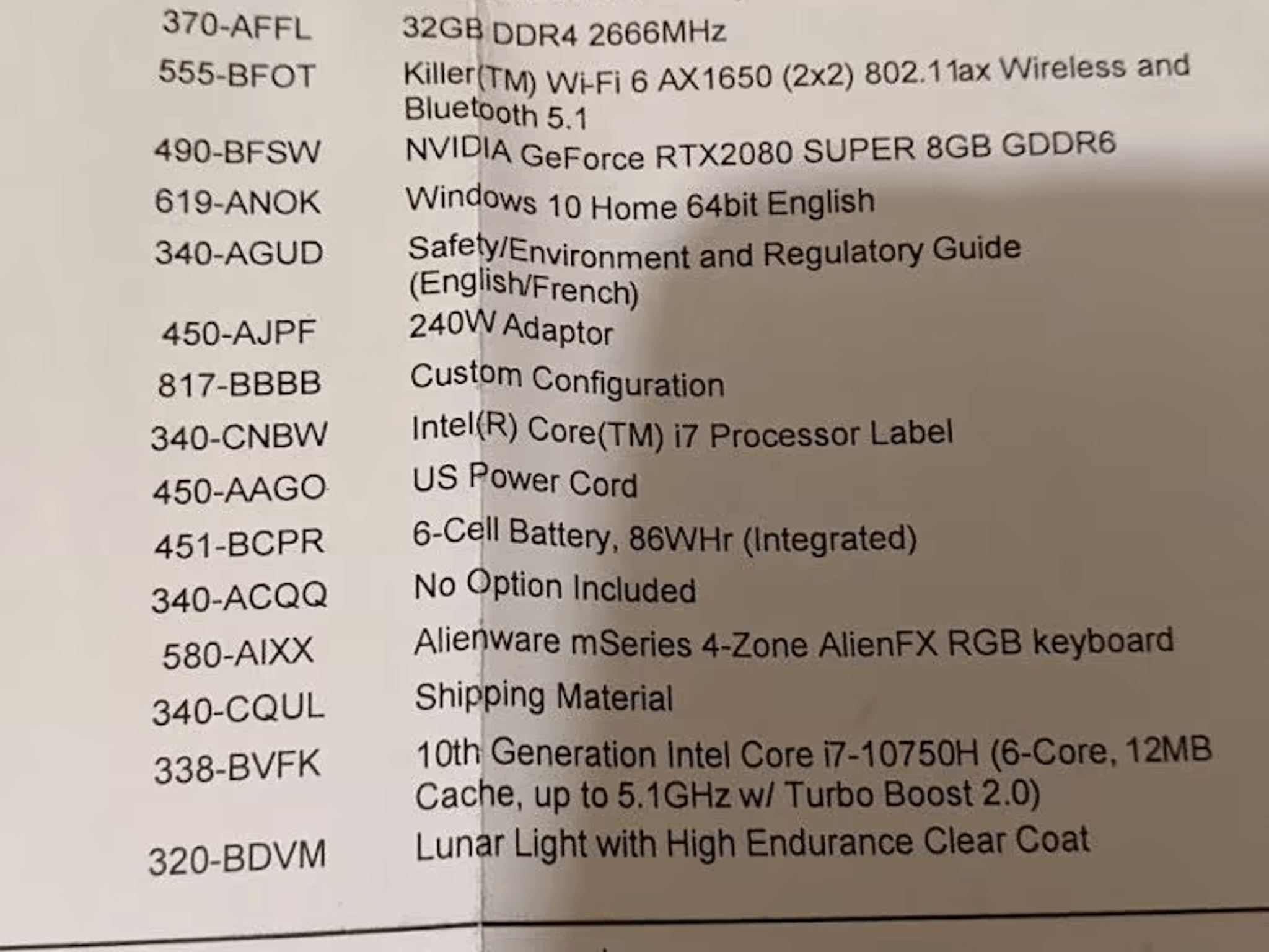BNIB Alienware m15 r3 (2020) i7-10750H, 32GB RAM, RTX 2080 Super, 1.5TB SSD storage, 300Hz/1080p 