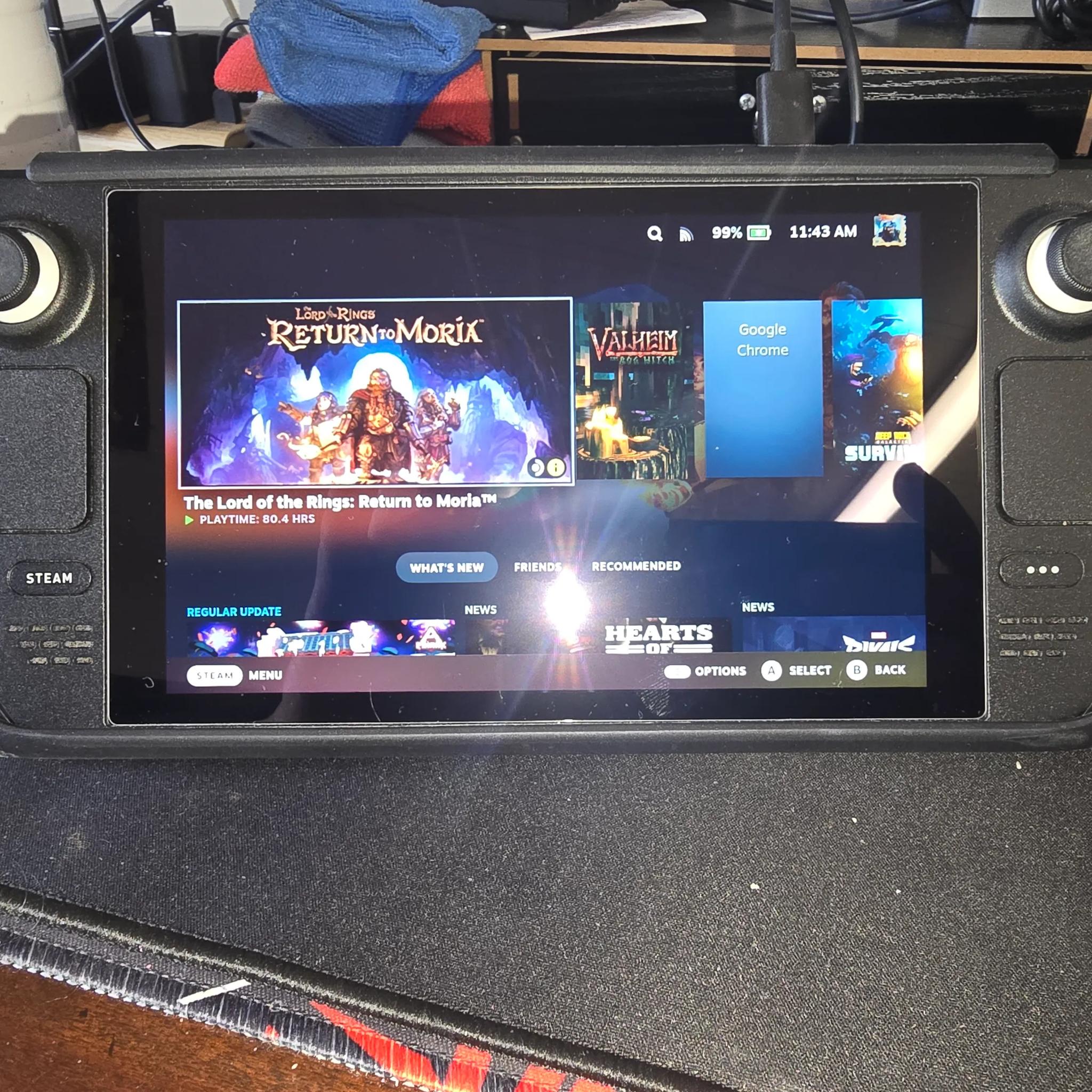 LCD Steam deck with case and dock