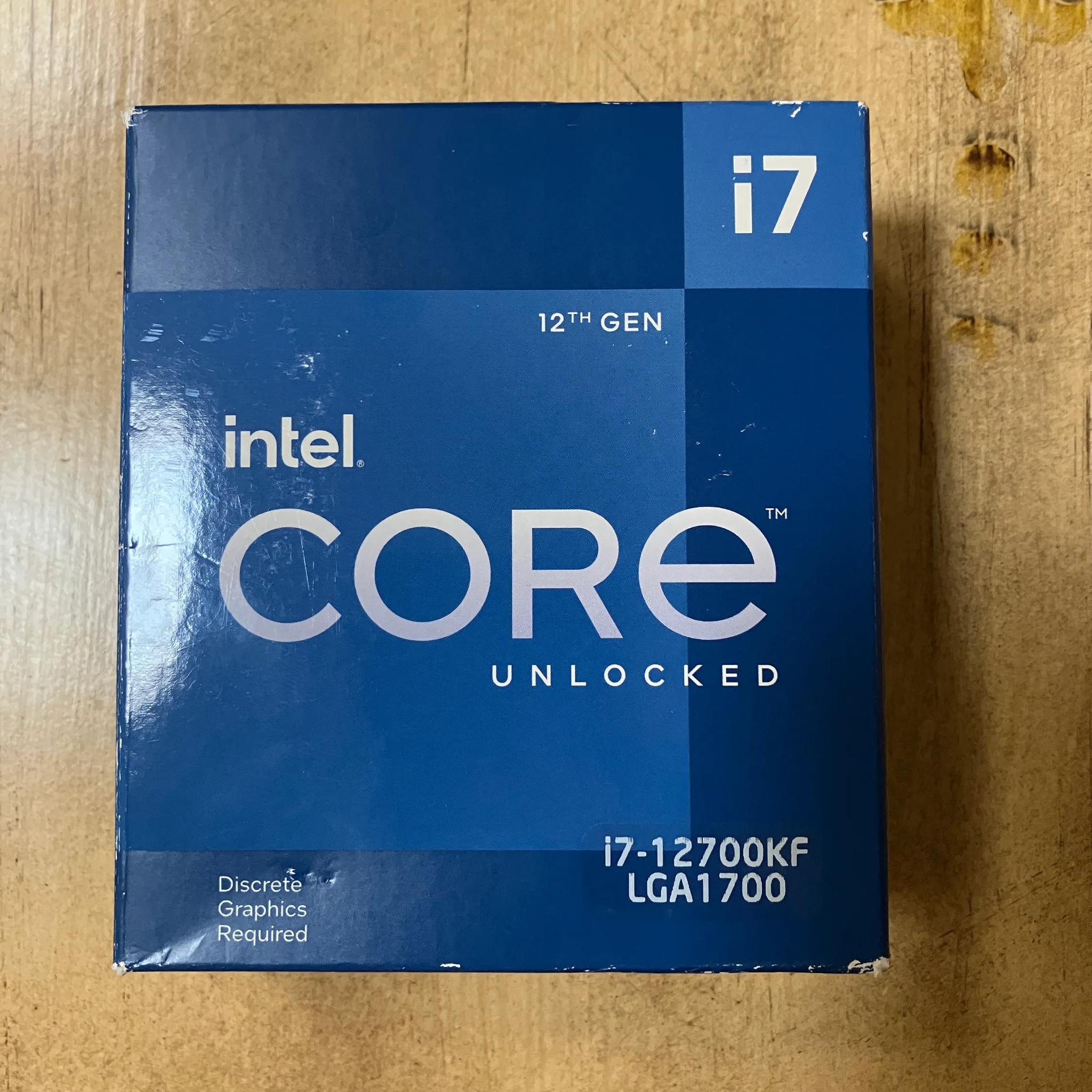 Intel 12th Gen i7 12700KF Gaming/Productivity CPU
