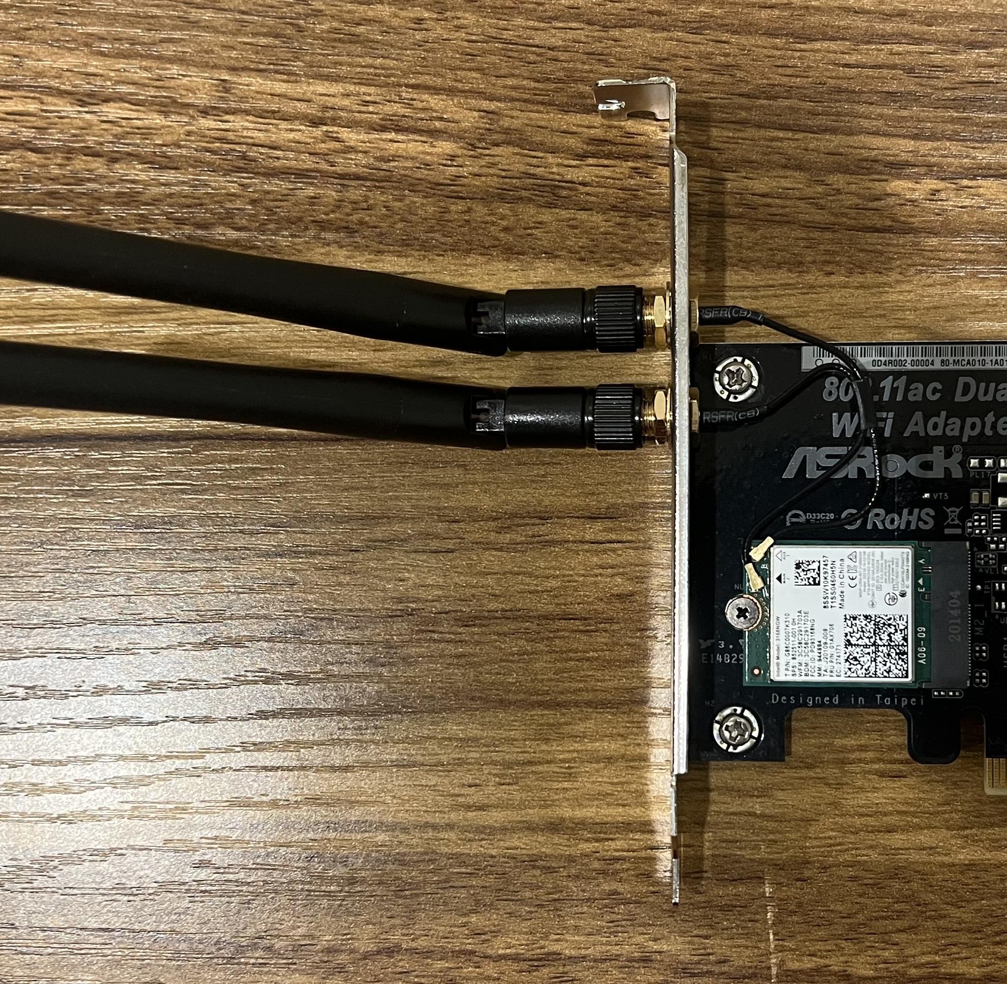 ASRock PCIe Wi-Fi 5 and Bluetooth 4.2 Expansion Card