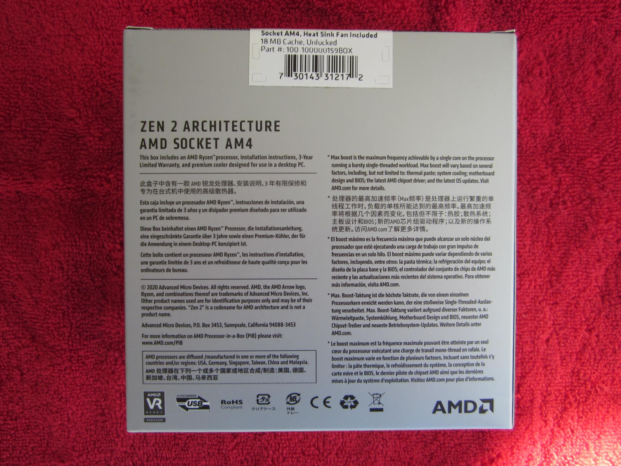 NEW! AMD Ryzen 3 3300X Processor (100-100000159BOX)