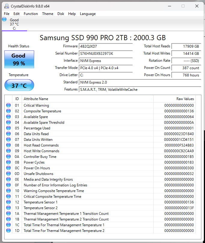 Samsung 990 PRO M.2 2280 2TB (SSD)