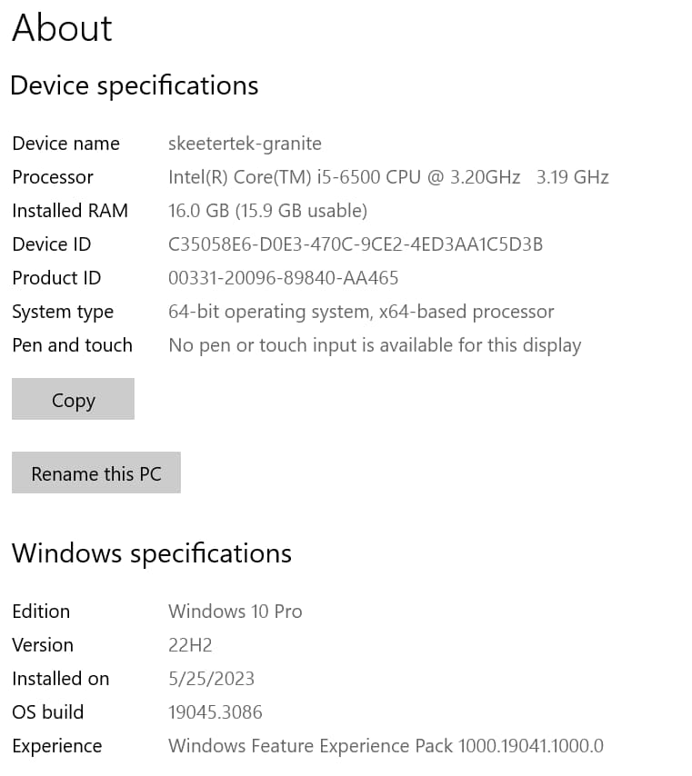 st Granite-ProDsk600 G2 SFF GT 1030 1TB SSD i5-6500 16GB DVD R/W WiFi