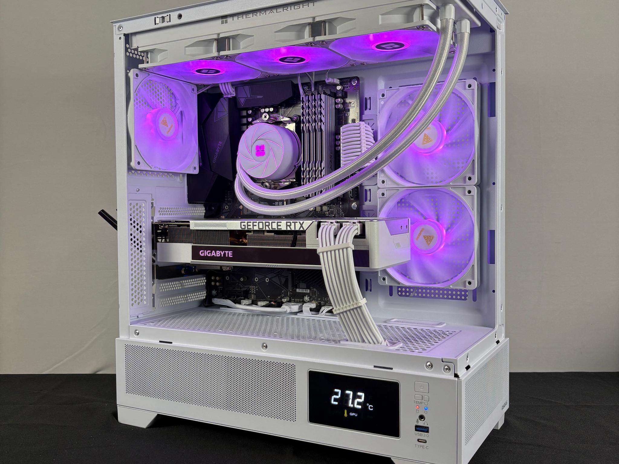 🤍 RTX 3080 + Ryzen 7 5800X Gaming/Streaming PC | 32GB DDR4 | Temperature LCD 🌡️