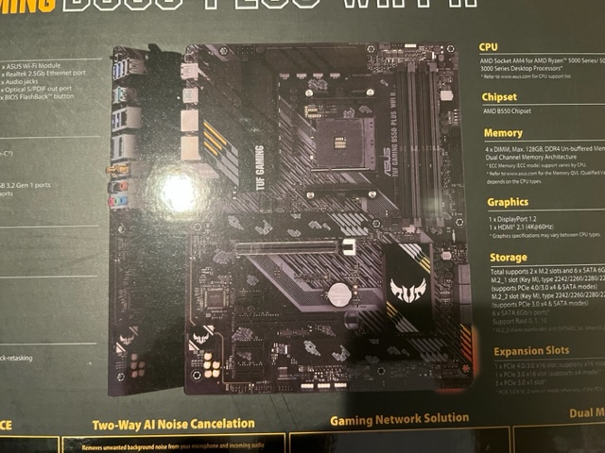 ASUS B550-PLUS TUF Gaming WiFi II AMD AM4 ATX Motherboard DDR4