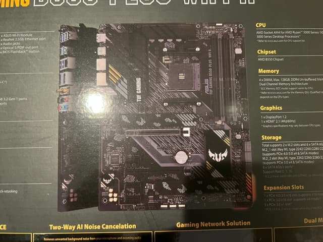 ASUS B550-PLUS TUF Gaming WiFi II AMD AM4 ATX Motherboard DDR4