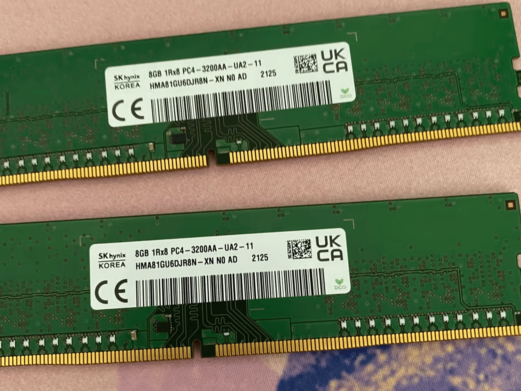 16gb (2 X 8GB) SK Hynix RAM 3200MHz