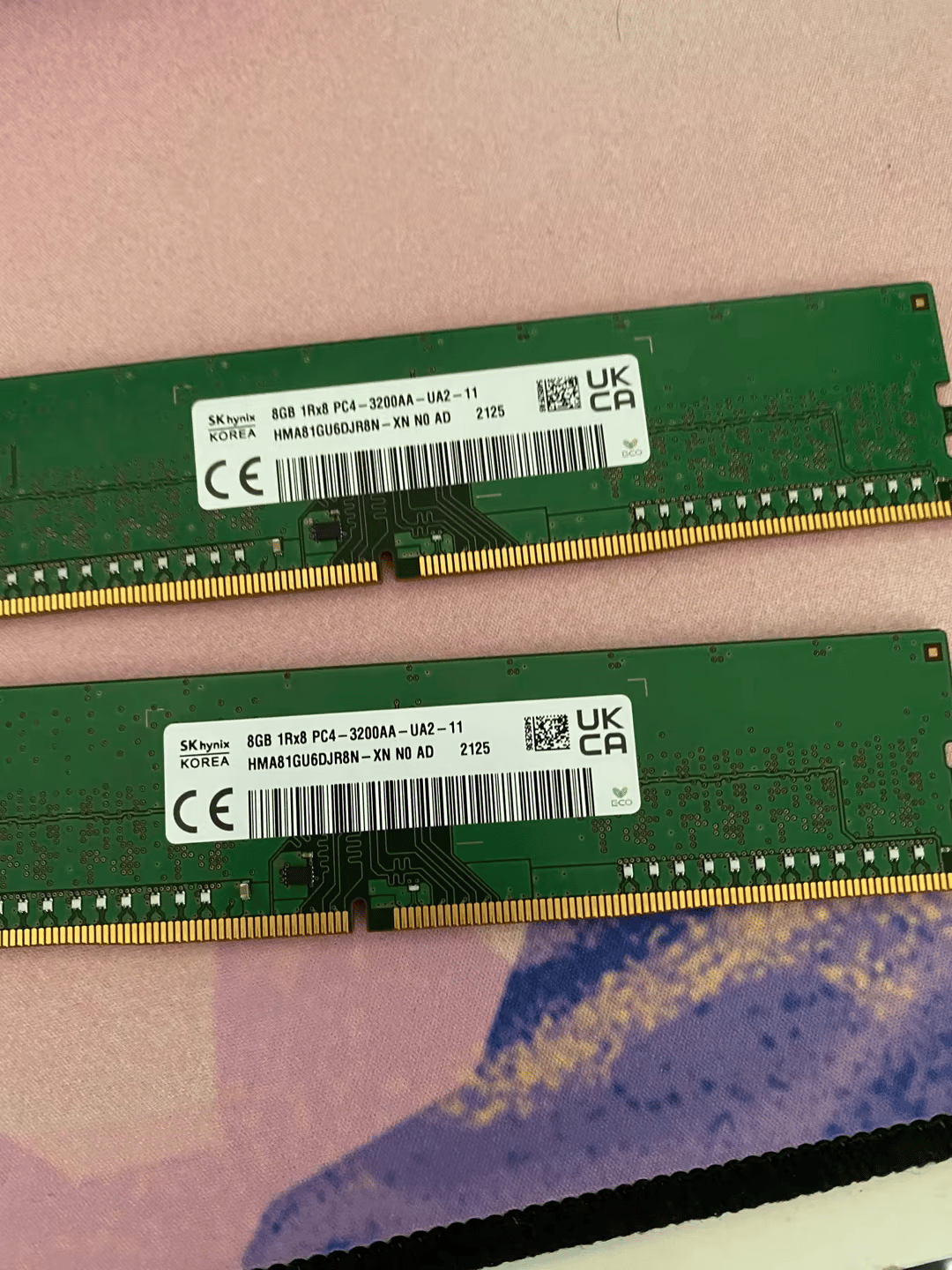 16gb (2 X 8GB) SK Hynix RAM 3200MHz